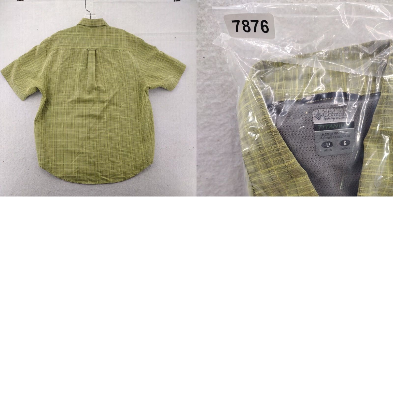 Vintage Columbia Titanium Shirt Men's Large Green Omni Dry Short Sleeve Button-Up Size US L / EU 52-54 / 3 - 9 Thumbnail