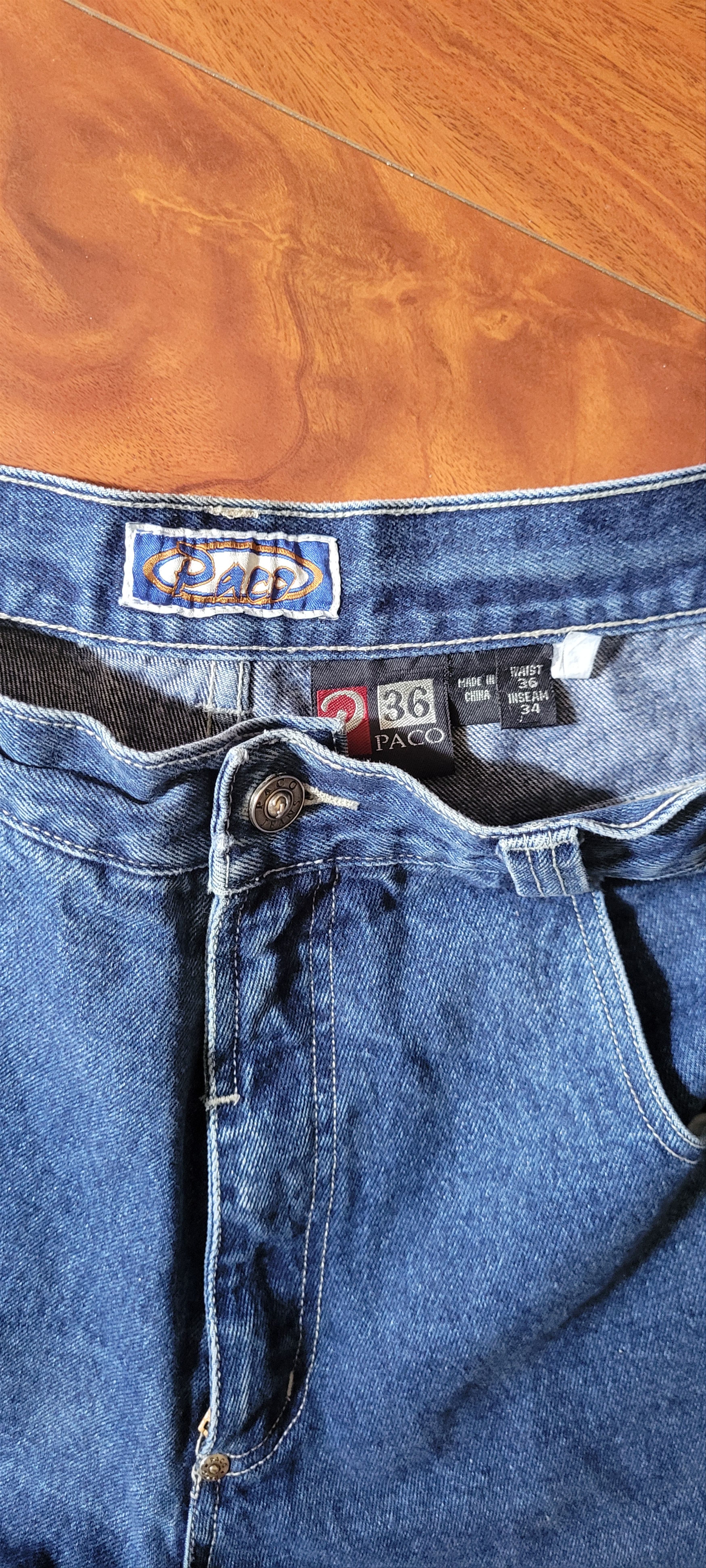 Vintage 90s Paco Zipper Jeans v Rare Denim Size US 36 / EU 52 - 2 Thumbnail