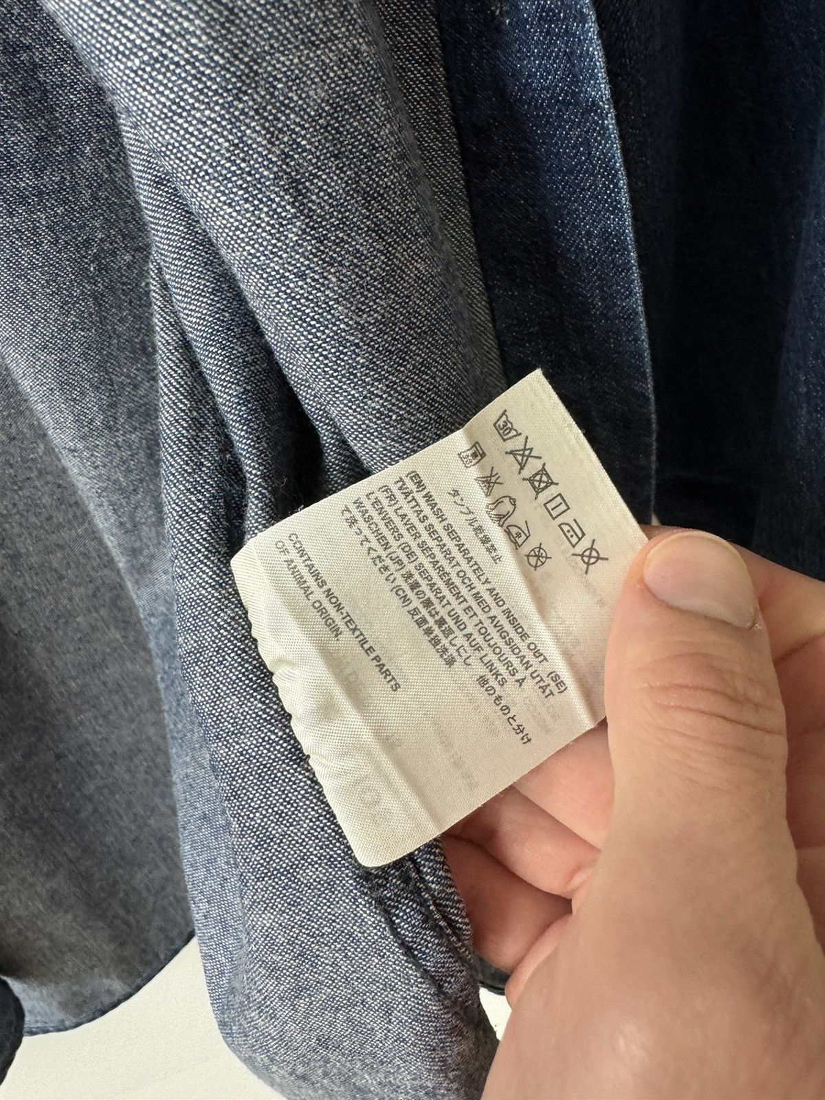 Acne Studios [46] Isherwood Twill Denim Shirt in Indigo (AW15) Size US S / EU 44-46 / 1 - 7 Thumbnail