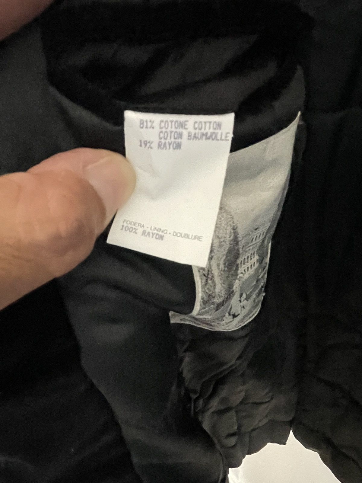 Helmut Lang × Vintage Vintage Helmut Lang Vienna Cotton Velvet Jacket Quilted lining Size 48R - 12 Thumbnail
