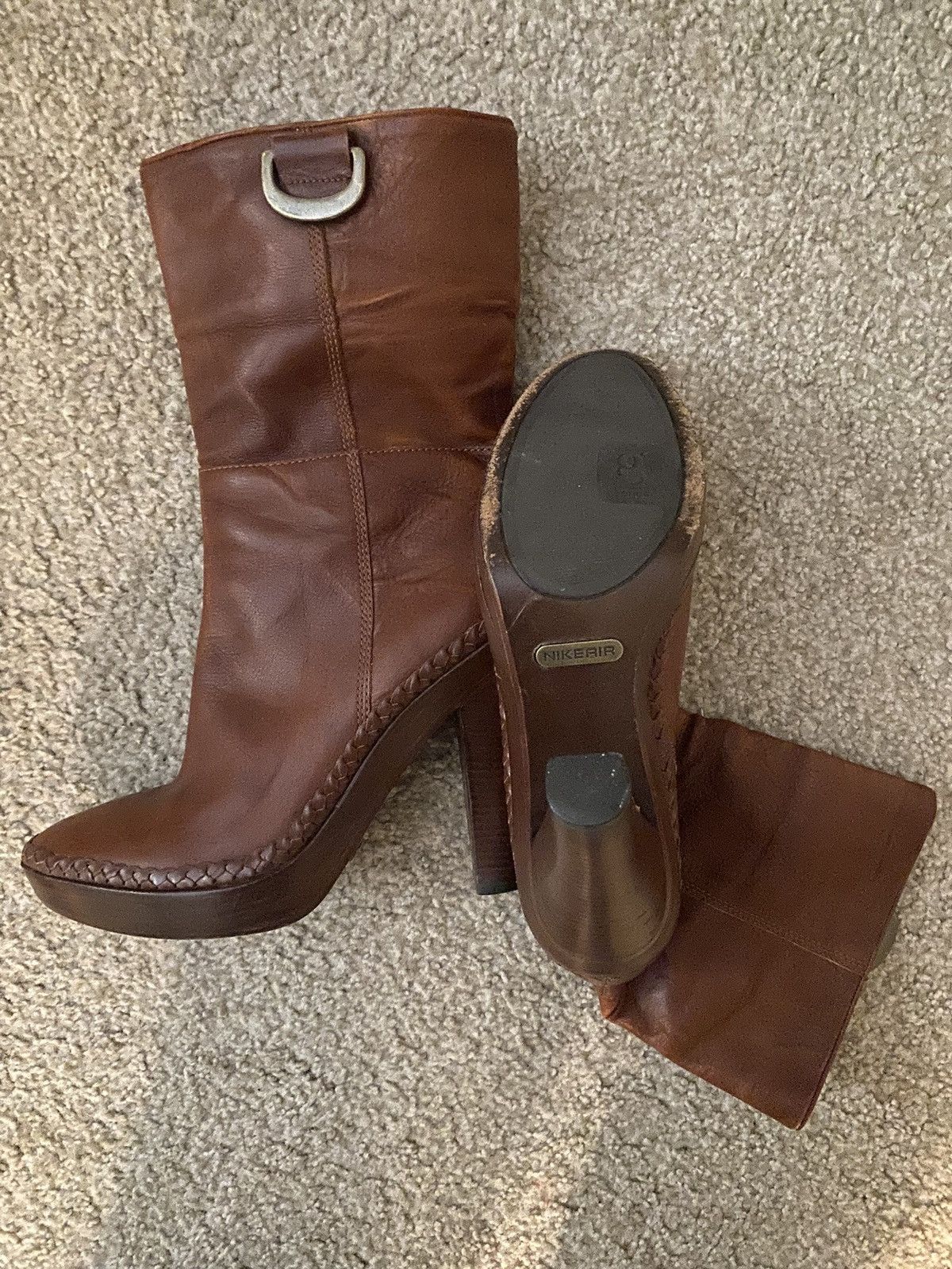 Nike Nike Air Brown Leather Boots Size US 9 / IT 39 - 2 Thumbnail