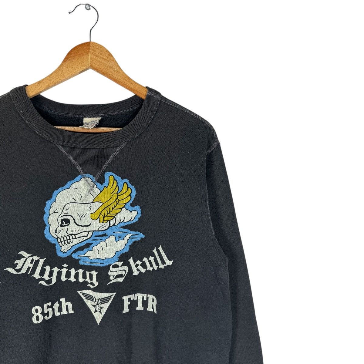 Buzz Rickson's 🌟BUZZ RICKSONS FLYING SKULL CREWNECK SWEATSHIRTS Size US M / EU 48-50 / 2 - 4 Thumbnail