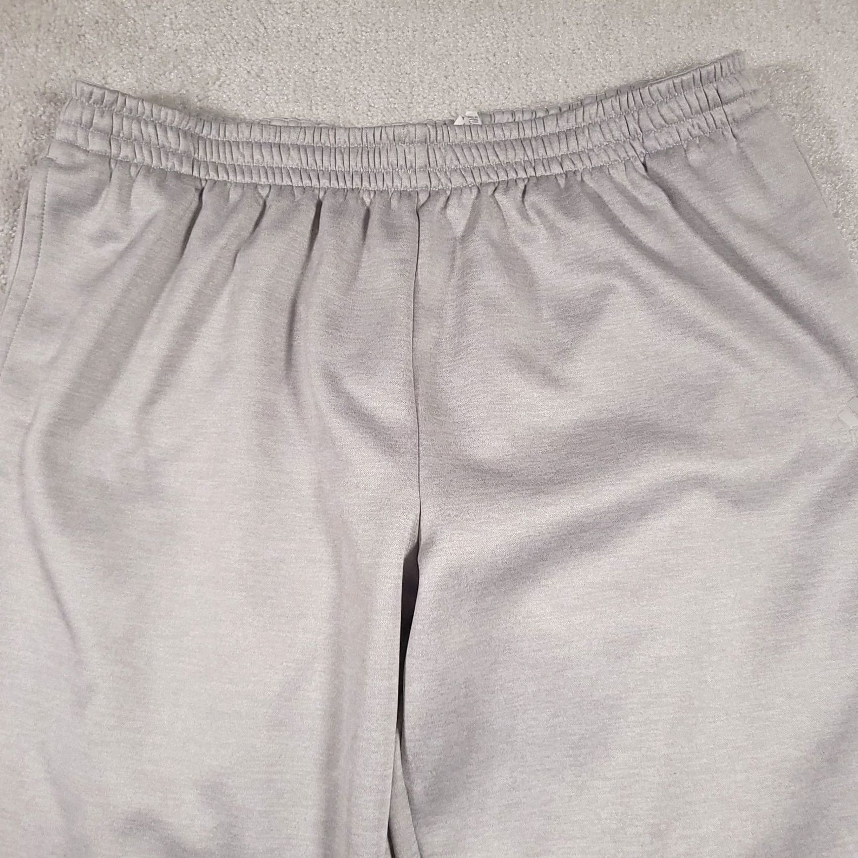 Adidas Adidas Pants Mens 2XL Gray ClimaWarm Fleece Jogger Pockets Drawstring Athletic Size US 39 - 3 Thumbnail