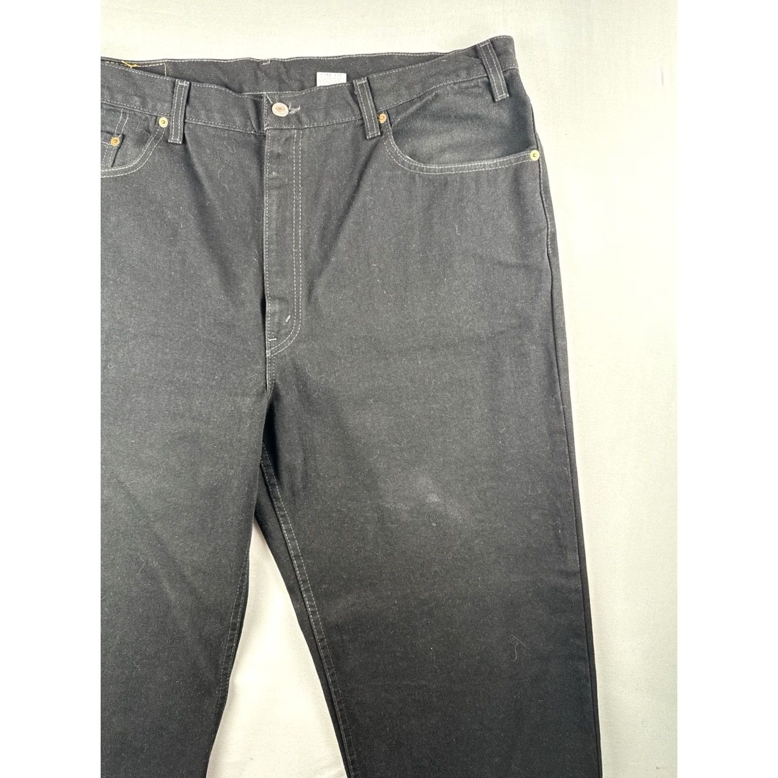Levi's VINTAGE Levi’s 550 Black Denim Jeans Relaxed Fit 42x30 USA Made 90s Grunge Mens Size US 42 / EU 58 - 5 Thumbnail