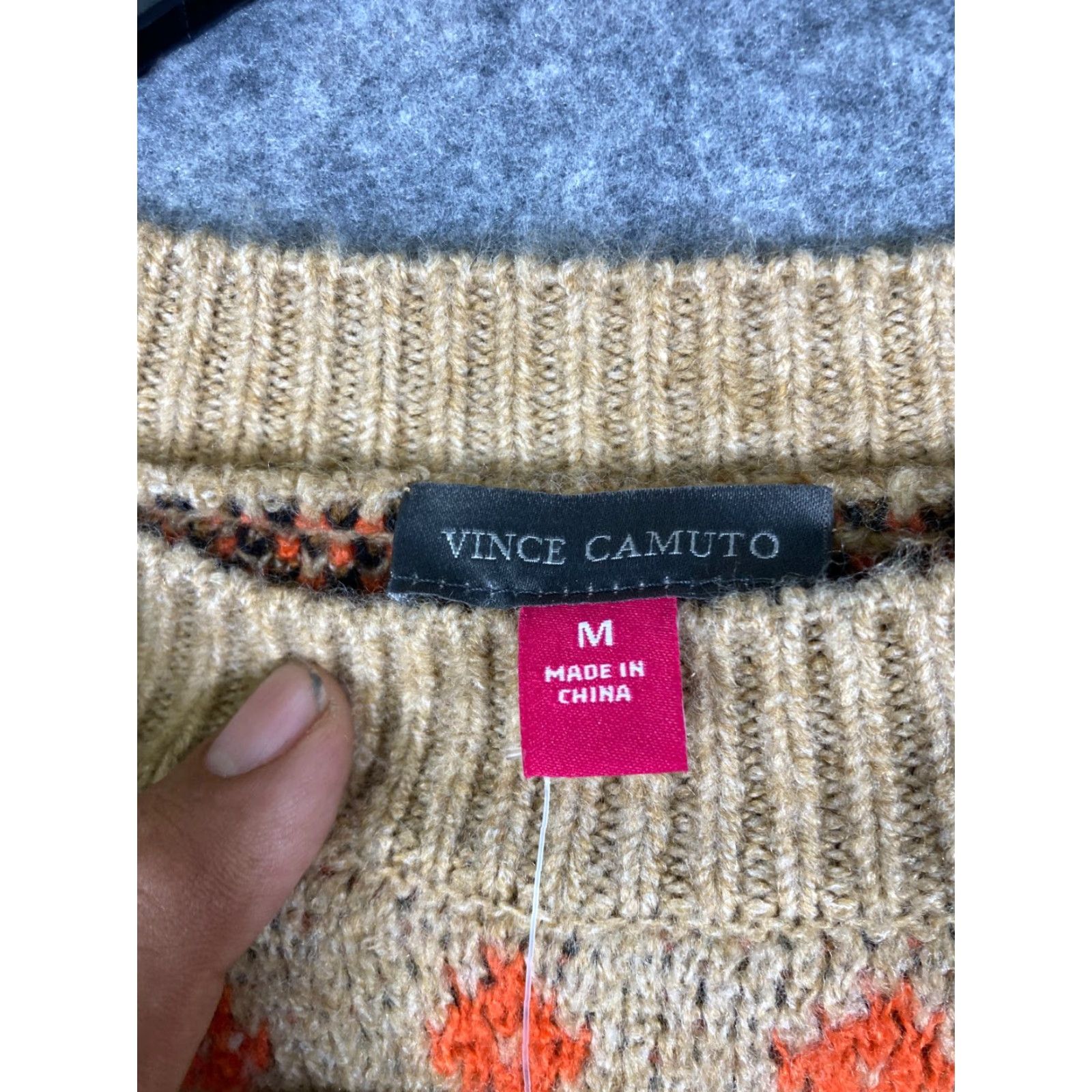 Vince Camuto Vince Camuto Pullover Halloween Sweater Womens Medium Tan Knit Crew Neck NWT Size M / US 6-8 / IT 42-44 - 7 Thumbnail