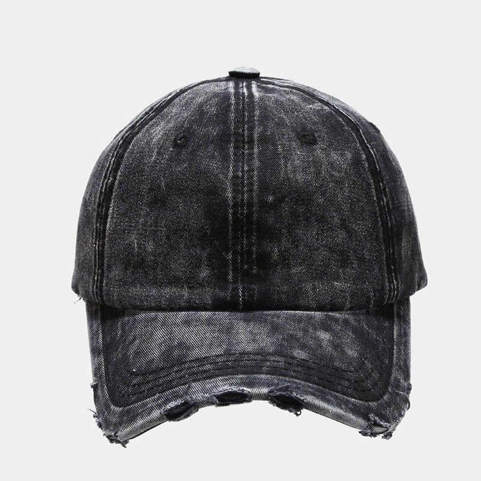 Japanese Brand Damaged Bleached Washed Baseball Cap Size ONE SIZE - 2 Thumbnail
