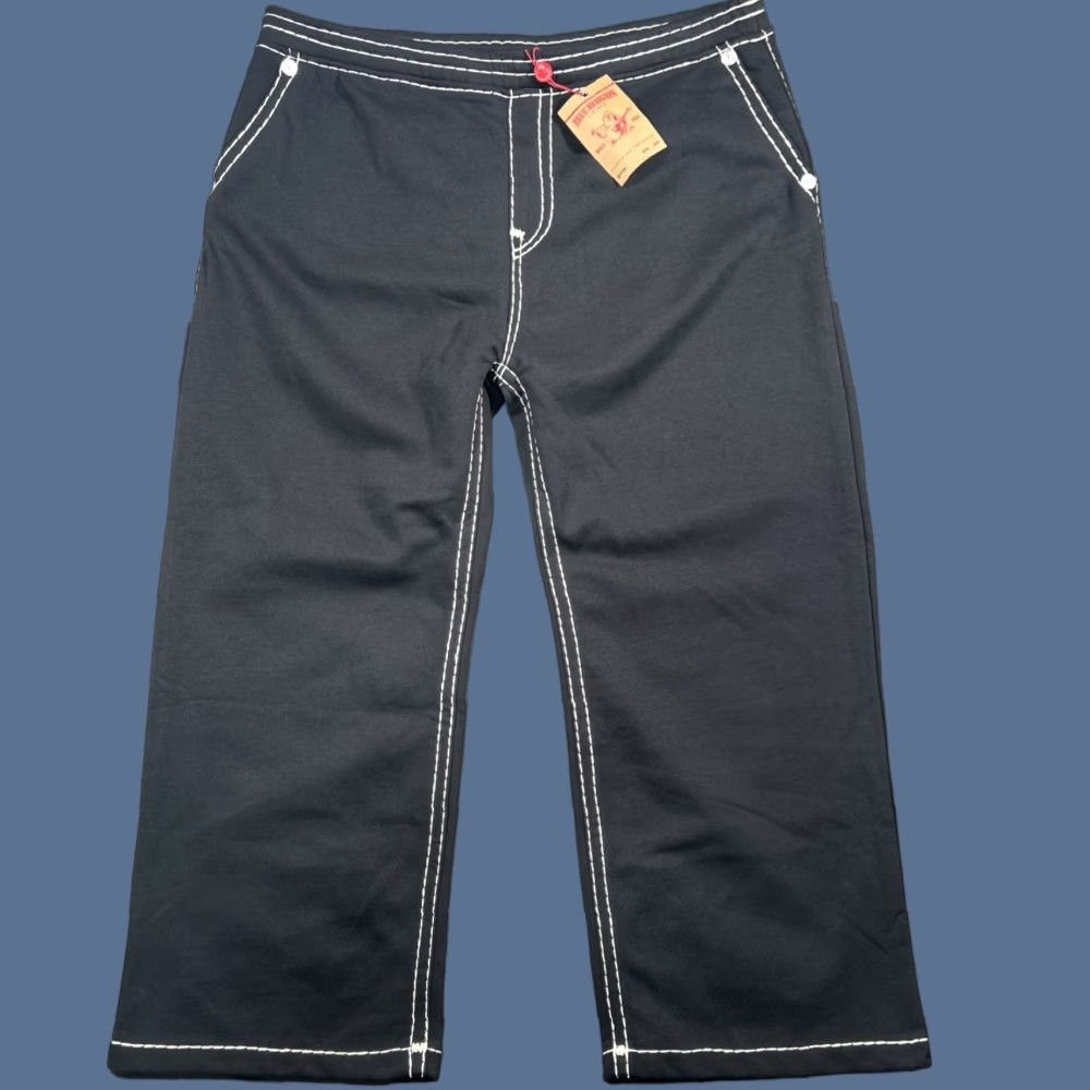 True Religion True Religion Baggy Super T Relaxed Fleece Sweatpants Wide Leg Mens XXXL Size US 39 - 1 Thumbnail