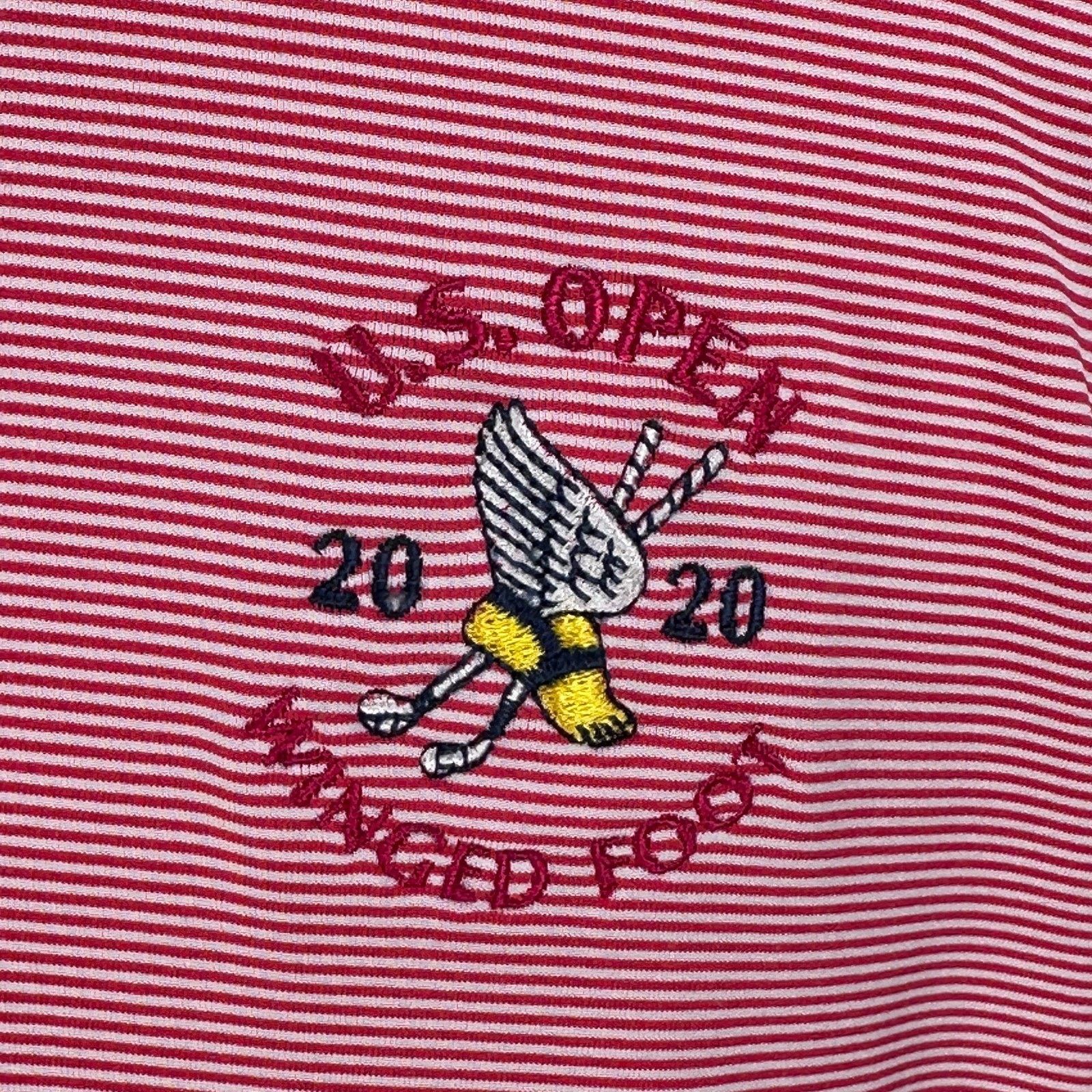 Peter Millar Peter Millar Polo Shirt Men's 2XL Red White Striped US Open Size US XXL / EU 58 / 5 - 3 Thumbnail