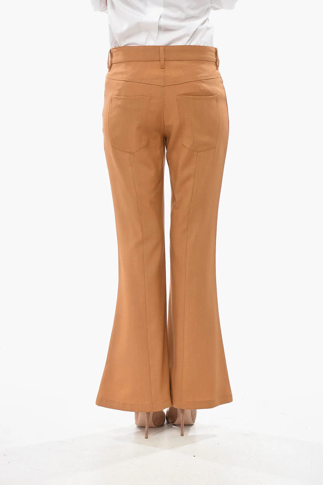 Marni og1mm0326 Mixed-Mohair Bootcut Pant in Brown Size 25" / US 0 / IT 36 - 2 Thumbnail
