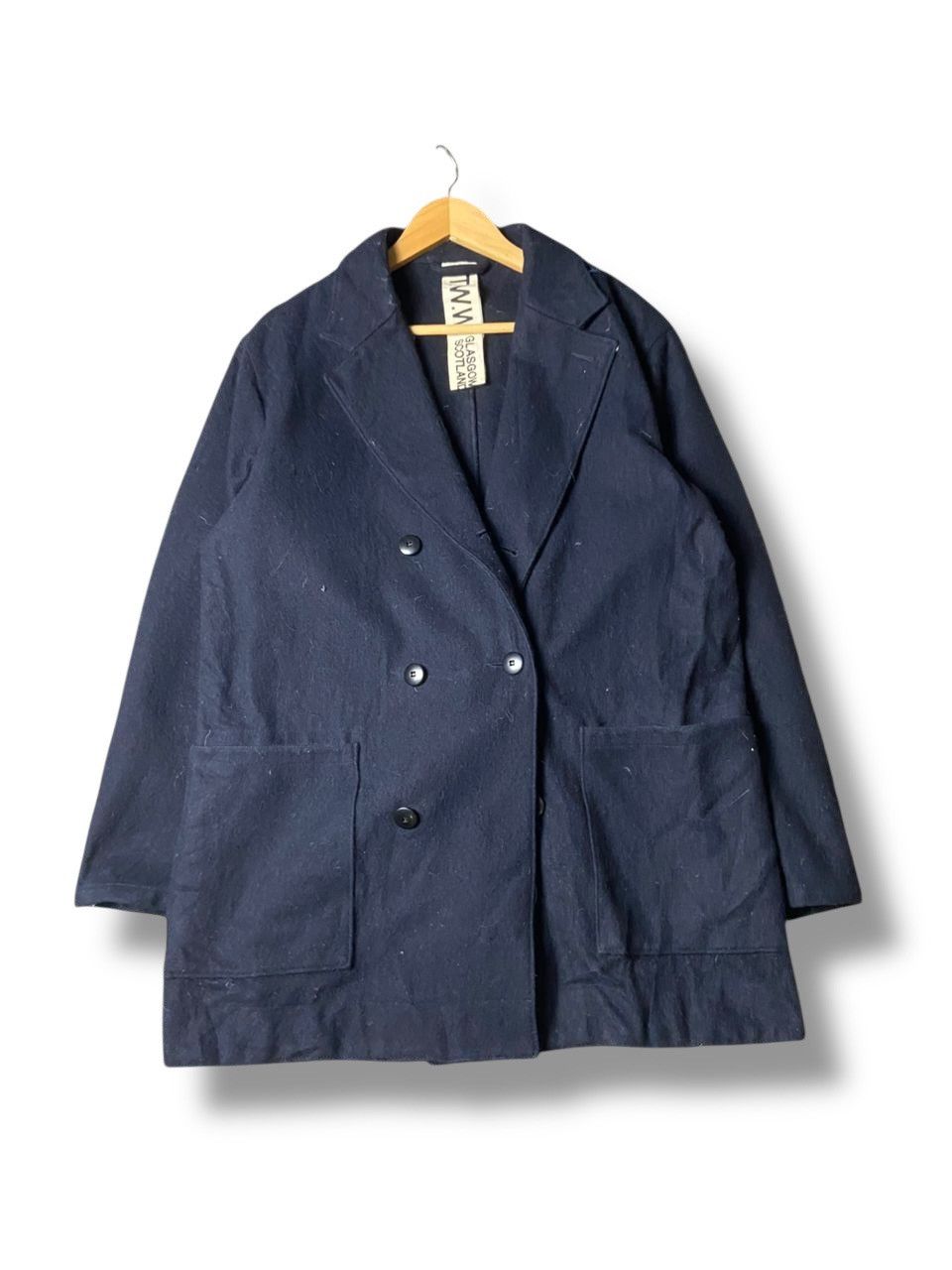 Japanese Brand T.W.W Glassgow Scotland Double Breasted Coat (156) Size US S / EU 44-46 / 1 - 1 Thumbnail