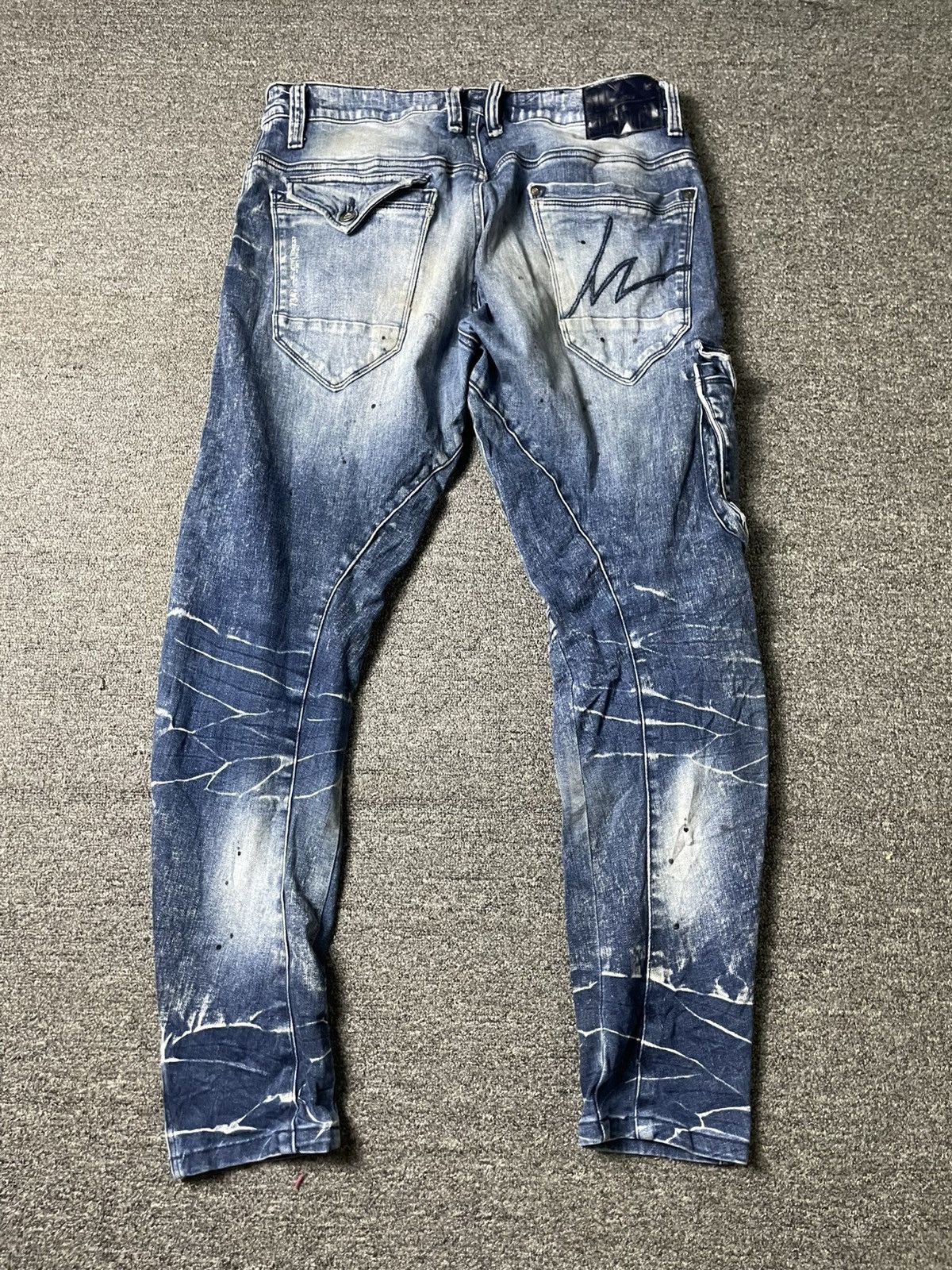 Japanese Brand × Vintage IZ Frontier 3D x Stretch Distressed Denim Jeans (104) Size US 32 / EU 48 - 8 Thumbnail