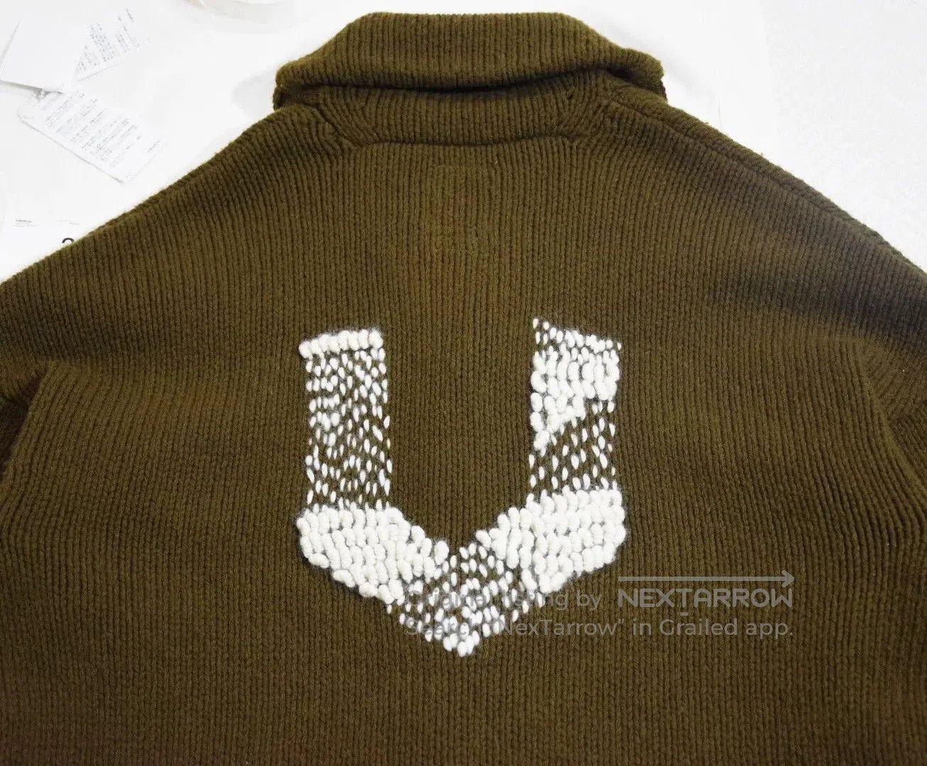 Visvim Visvim Cowichan Knit Cardigan in Olive. Size US L / EU 52-54 / 3 - 6 Thumbnail