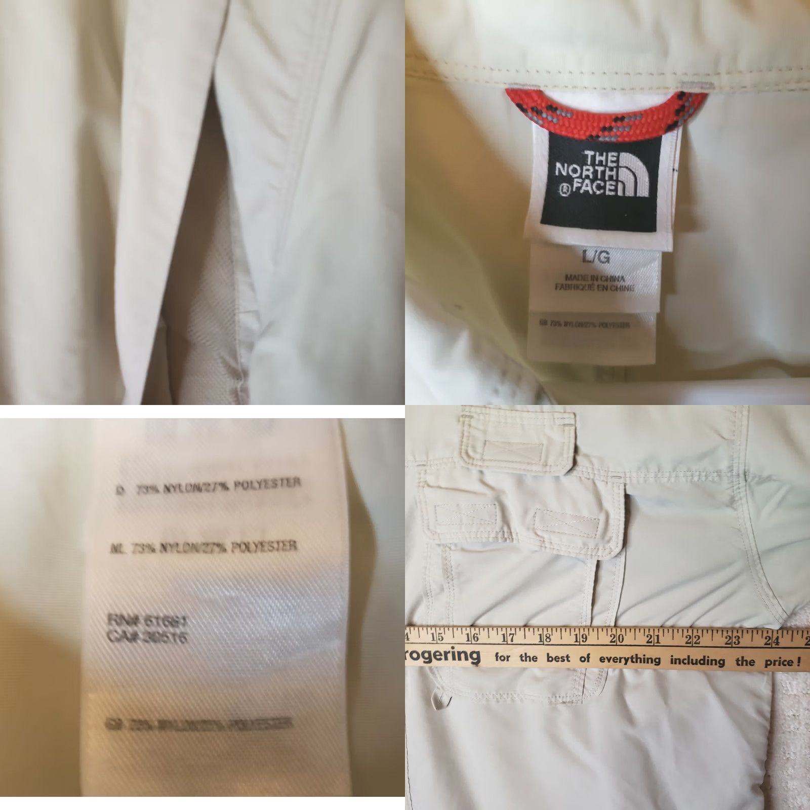 The North Face The North Face Shirt Beige Buttons Front L Long Sleeve Nylon Pockets Casual Workwear Beiges? Size US L / EU 52-54 / 3 - 9 Thumbnail