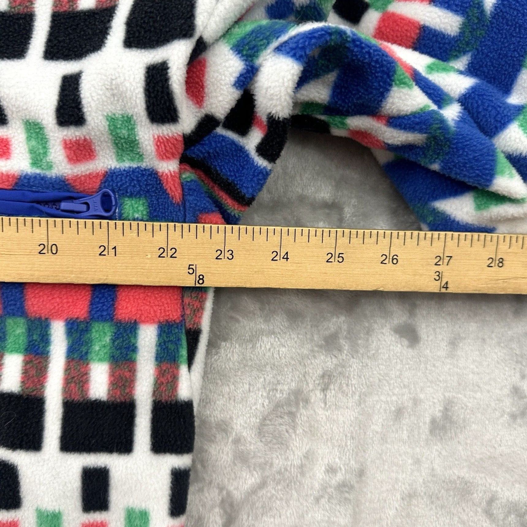 Vintage VINTAGE Columbia Powder Keg Fleece Pullover White Print Lapis Blue AM2206 Size US S / EU 44-46 / 1 - 5 Thumbnail