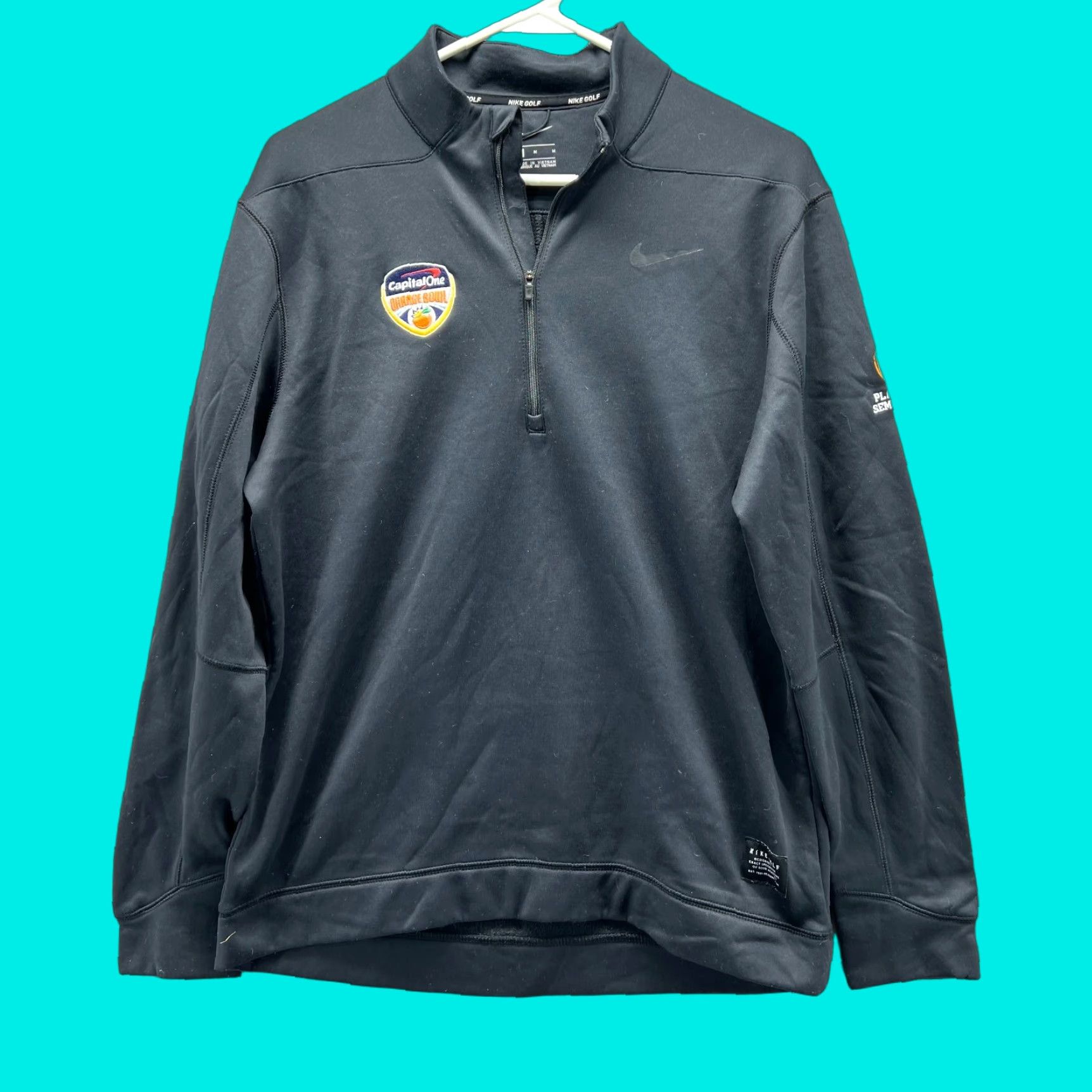 Nike Nike Sweatshirt Mens Medium Black Playoff Semifinal Golf Thermal Fit Orange Bowl Size US M / EU 48-50 / 2 - 1 Thumbnail