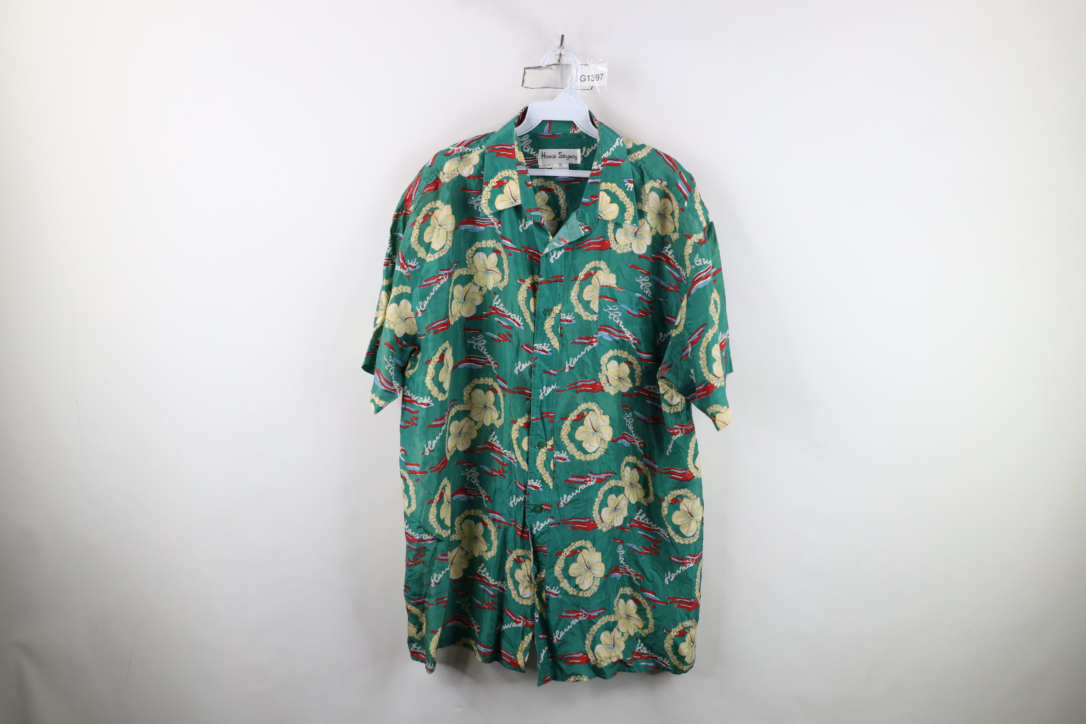 Vintage Vintage 90s Streetwear Hawaiian Luau Collared Button Shirt Size US XL / EU 56 / 4 - 1 Thumbnail