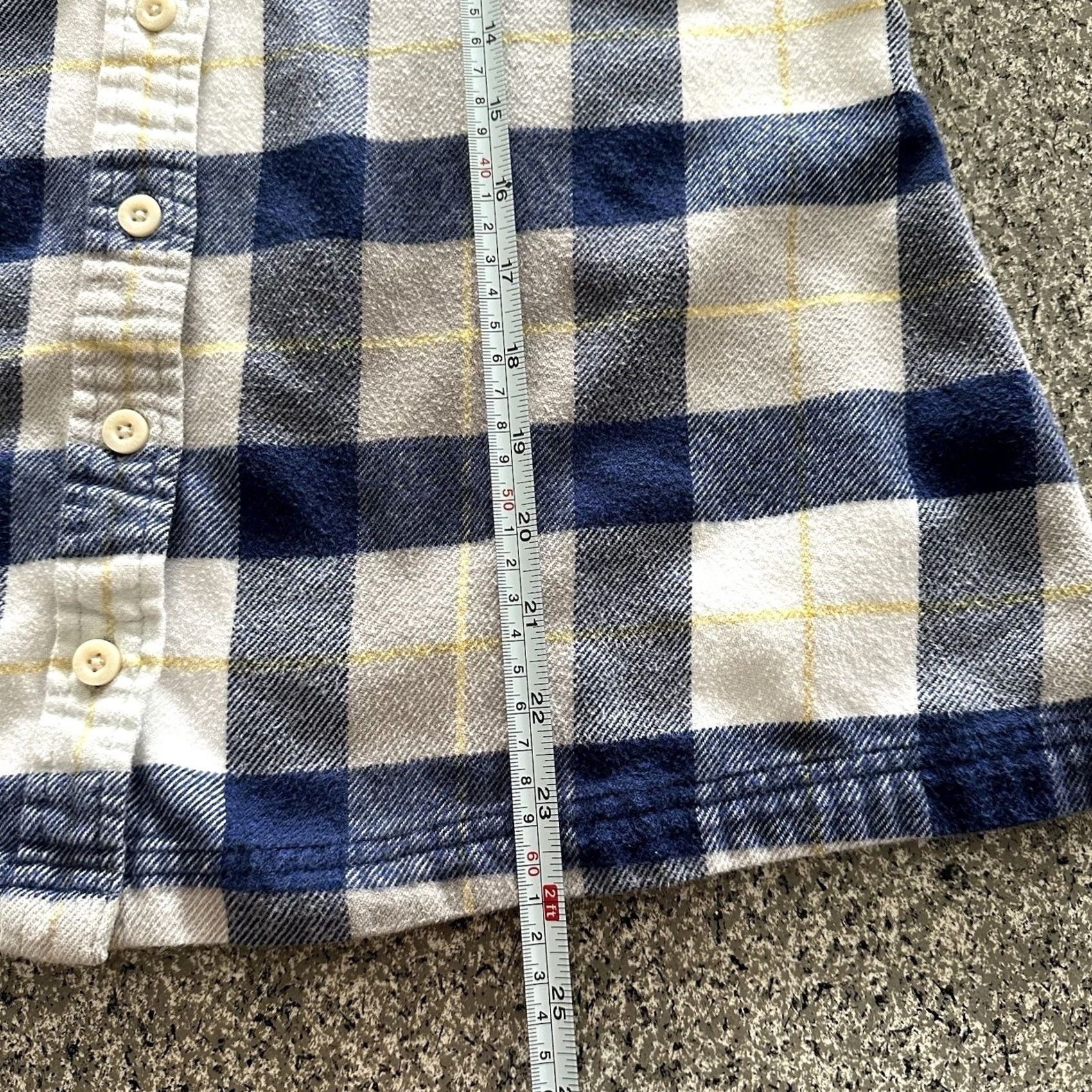Patagonia Patagonia Flannel Shirt Womens 4 Blue Grey Plaid Fjord 100% Organic Cotton Size S / US 4 / IT 40 - 6 Thumbnail