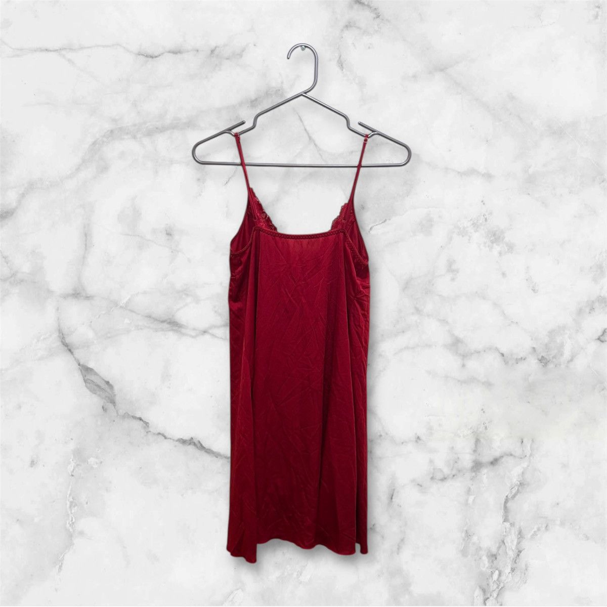 Vintage Vintage 90s Sorella Red Sexy Lingerie Nightgown Mini Dress Size S / US 4 / IT 40 - 2 Thumbnail