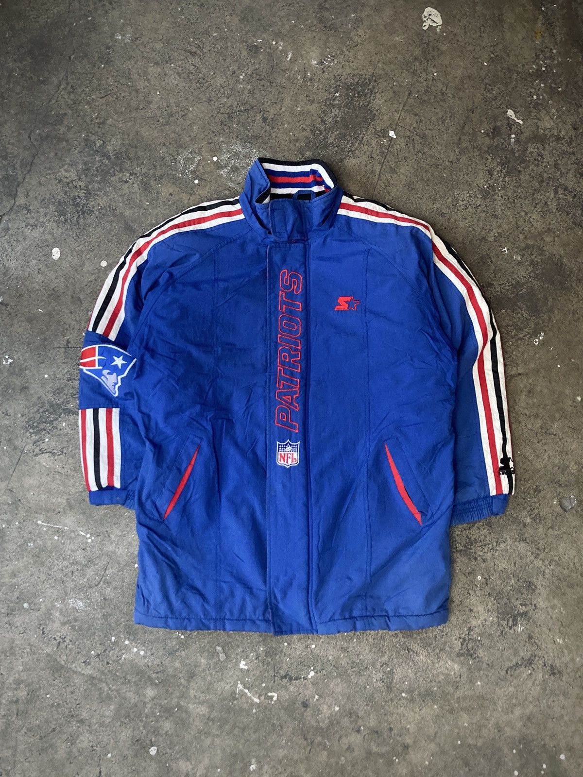 NFL × Starter × Vintage Vintage 90s Starter New England Patriots Parka Jacket Size US M / EU 48-50 / 2 - 1 Thumbnail