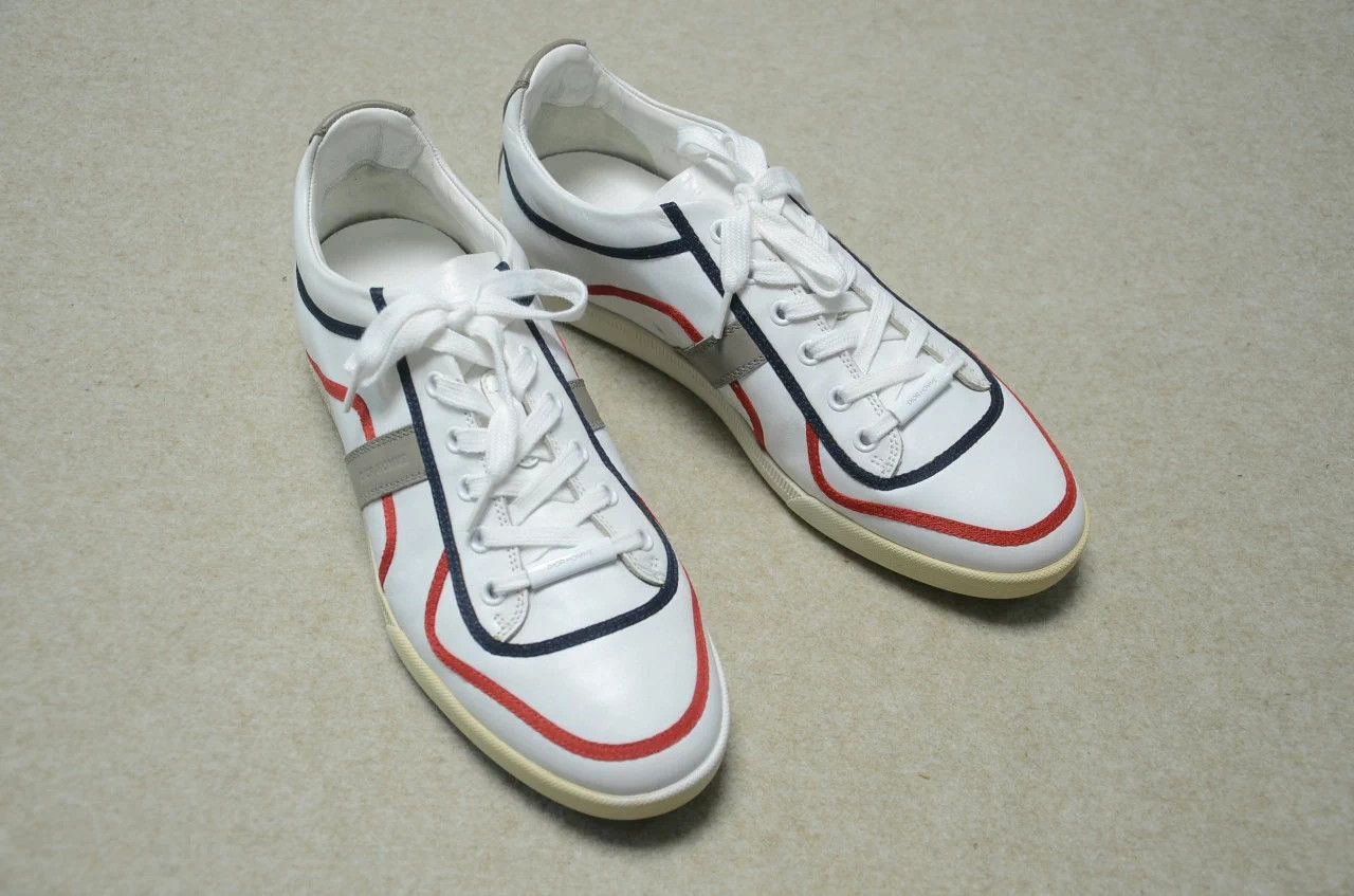 Dior Dior B01 German Trainer Leather Sneaker 40.5 Red/Blue Stripe Size US 7.5 / EU 40-41 - 1 Thumbnail
