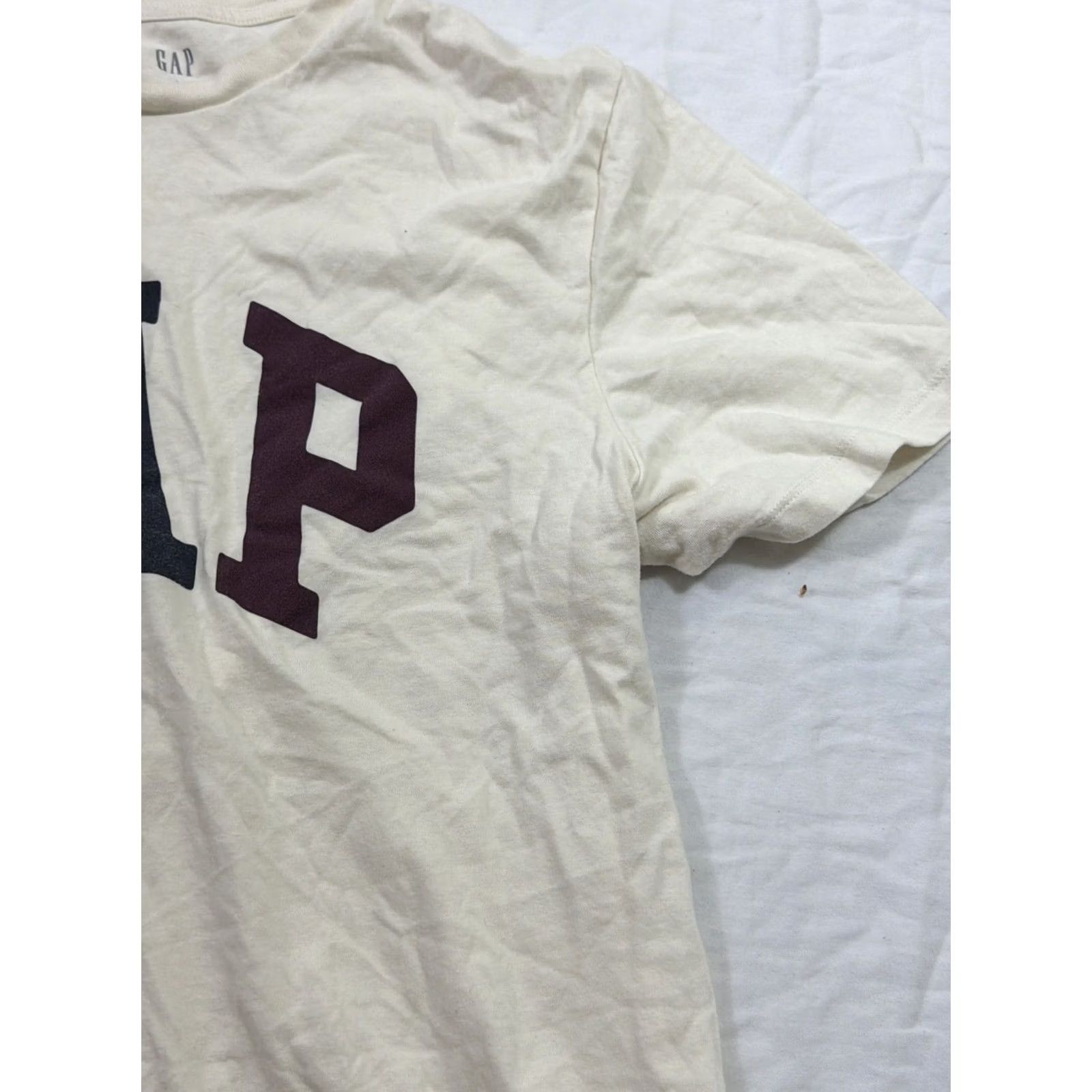 Gap Gap T-Shirt Men L Ivory Logo Short Sleeve Cotton Multicolor Spellout2020s Size US L / EU 52-54 / 3 - 4 Thumbnail