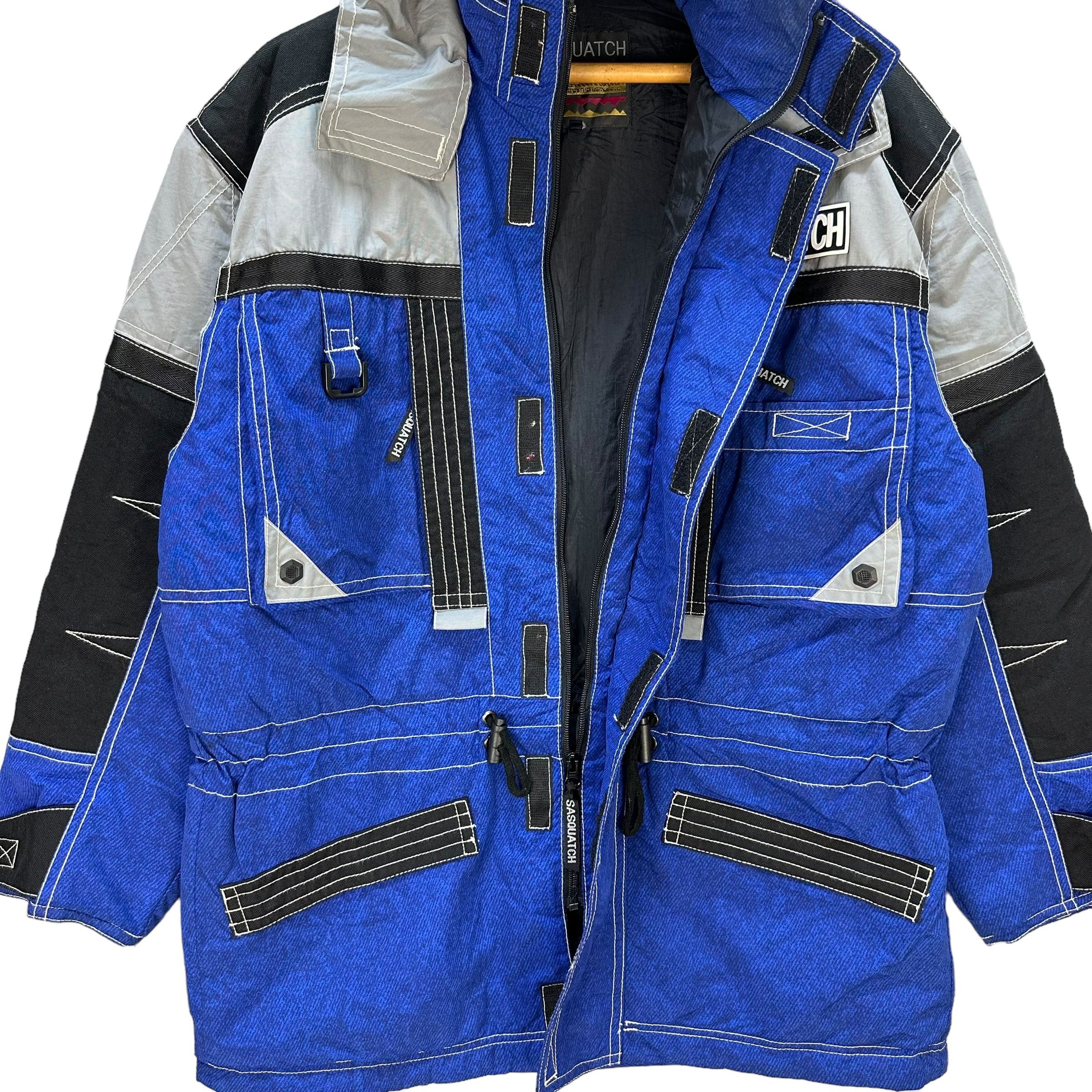 Japanese Brand SASQUATCH Blue Hooded Ski Jacket #A34-0775 Size US L / EU 52-54 / 3 - 8 Thumbnail