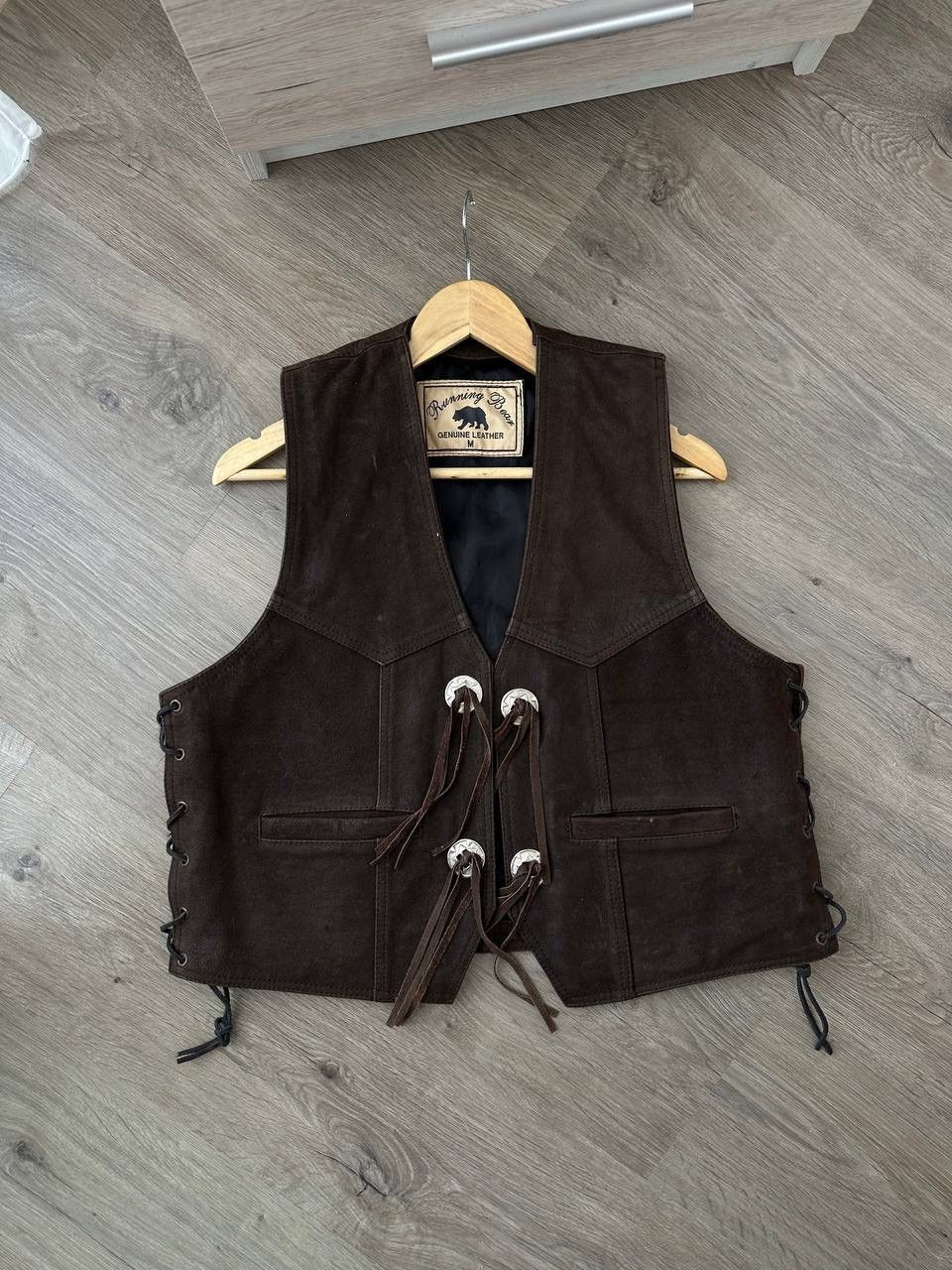 Genuine Leather × Vintage Vintage Genuine Leather Brown Cowboy West Jacket Size US M / EU 48-50 / 2 - 4 Thumbnail