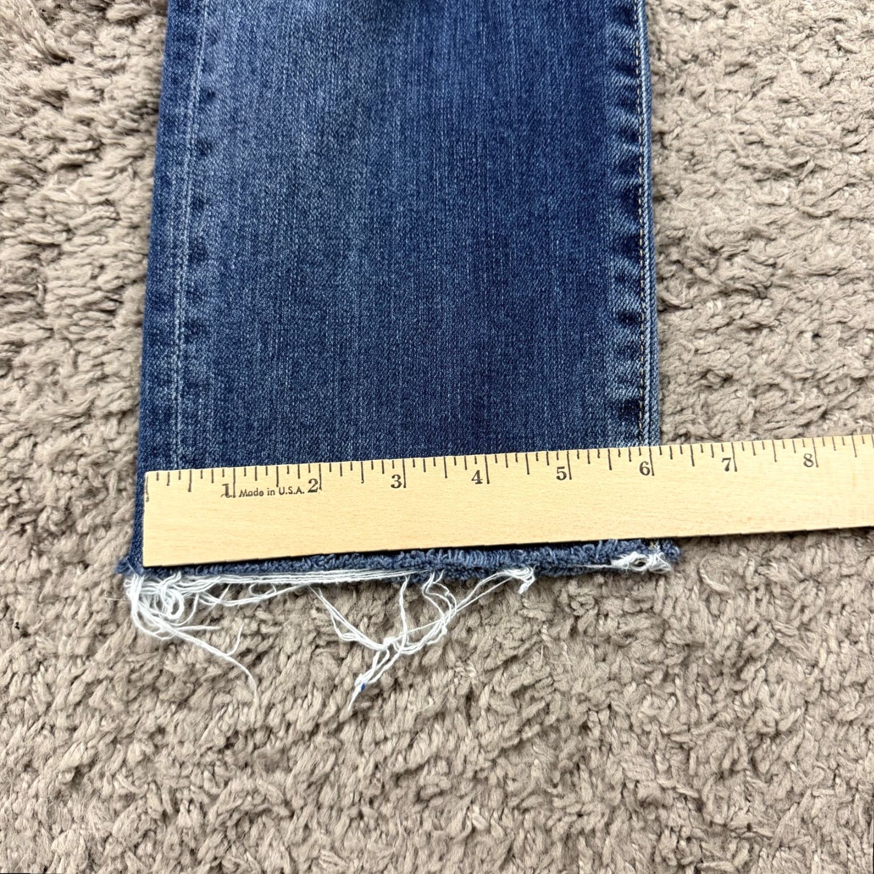 Vintage AG Adriano Goldschmied Jeans Womens 26 Tapered High Waisted Phoebe 24x27 Blue Denim Cotton Blend Regular Rise Distressed Pockets Logo 90s? Size 26" / US 2 / IT 38 - 7 Thumbnail