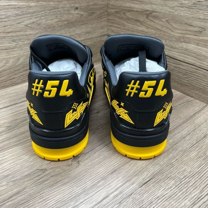Louis Vuitton Louis Vuitton Trainer Low-top Sneaker Black Yellow -2508 Size US 8 / EU 41 - 5 Thumbnail