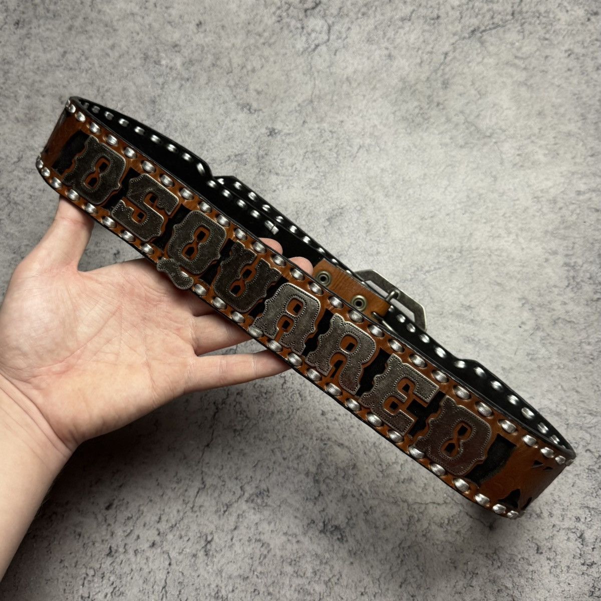 Dsquared2 NEW Rare DSQUARED2 Vintage Leather Belt Size ONE SIZE - 8 Thumbnail