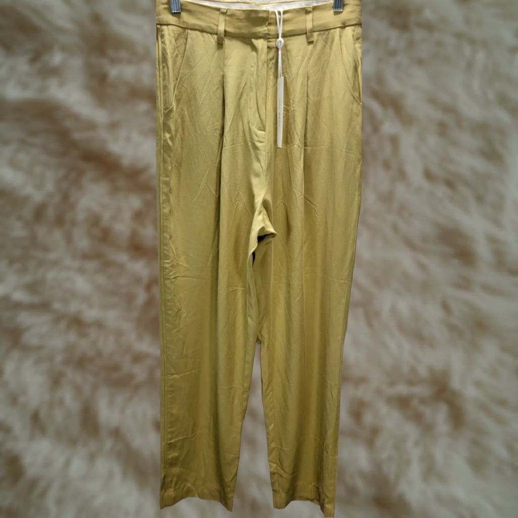 Anthropologie Anthropologie Mon Renn Leone Pant Women 10 Gold Pockets Lyocell/Linen New Size 32" / US 10 / IT 46 - 1 Thumbnail