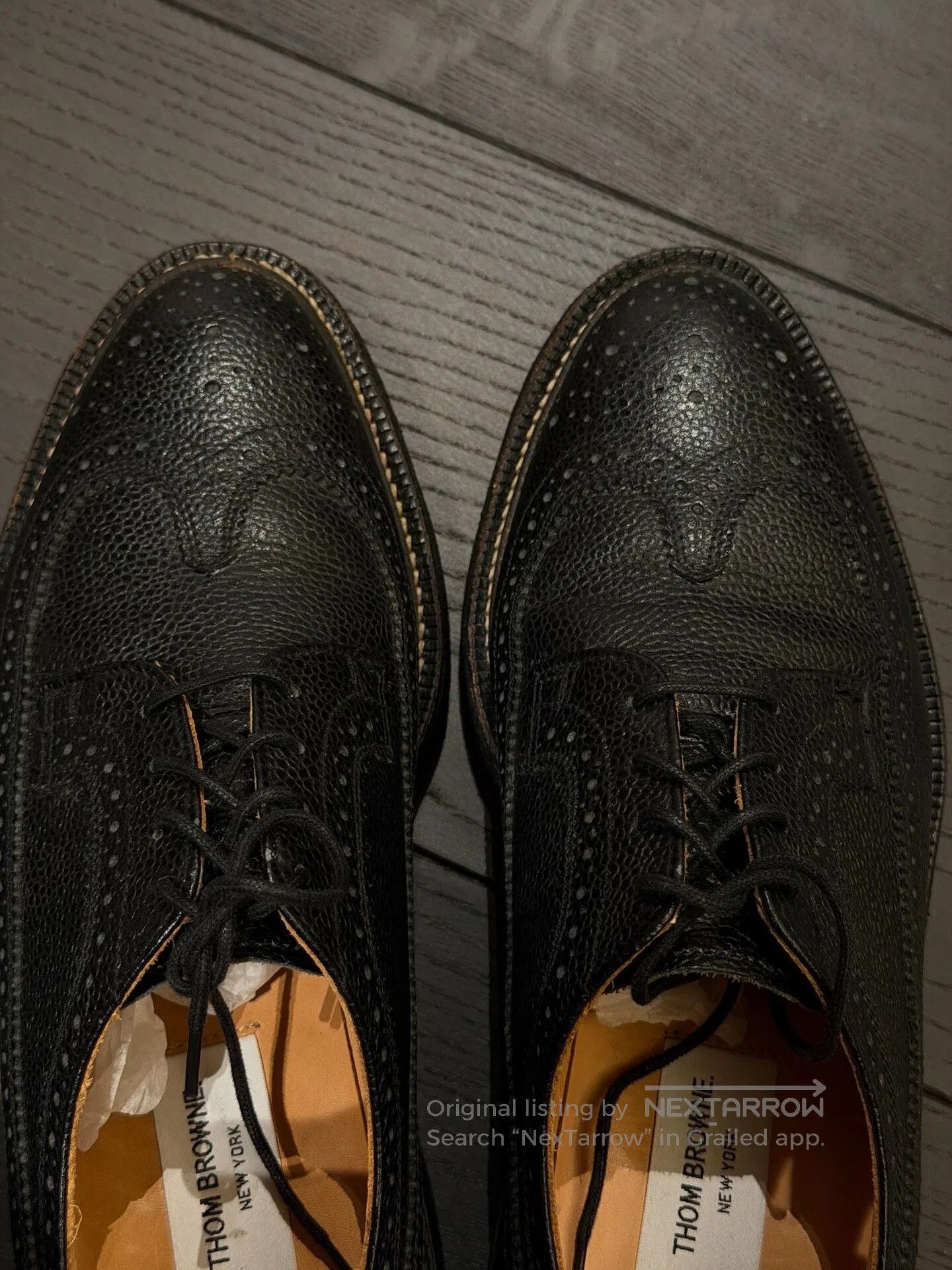 Thom Browne THOM BROWNE Black Carved Leather Oxfords. Size US 9 / EU 42 - 5 Thumbnail