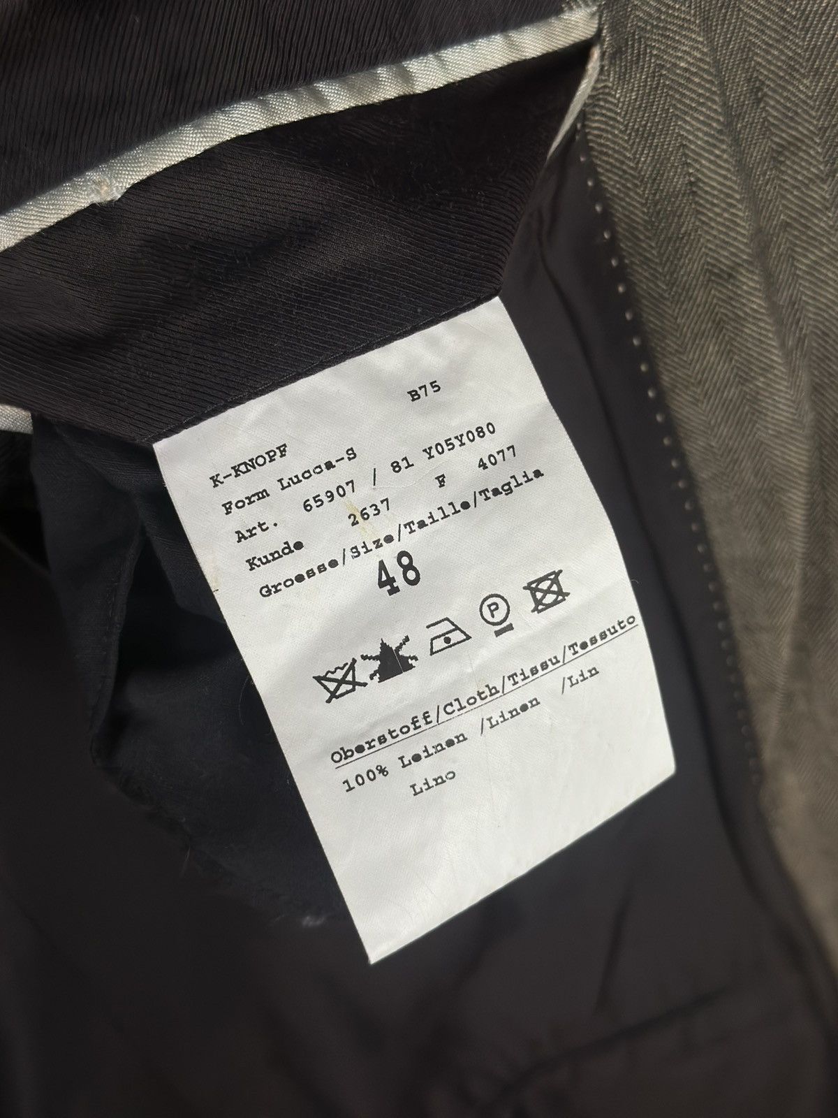 Burberry × Vintage Vintage Burberry London Men's Lino Blazer Jacket Two Button Size 48R - 12 Thumbnail