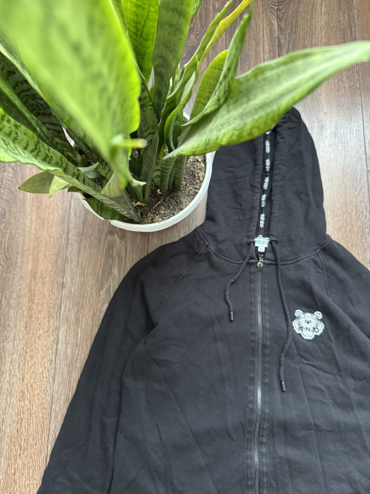 Kenzo Kenzo Paris Women’s basic cotton black zip hoodie Size M / US 6-8 / IT 42-44 - 2 Thumbnail