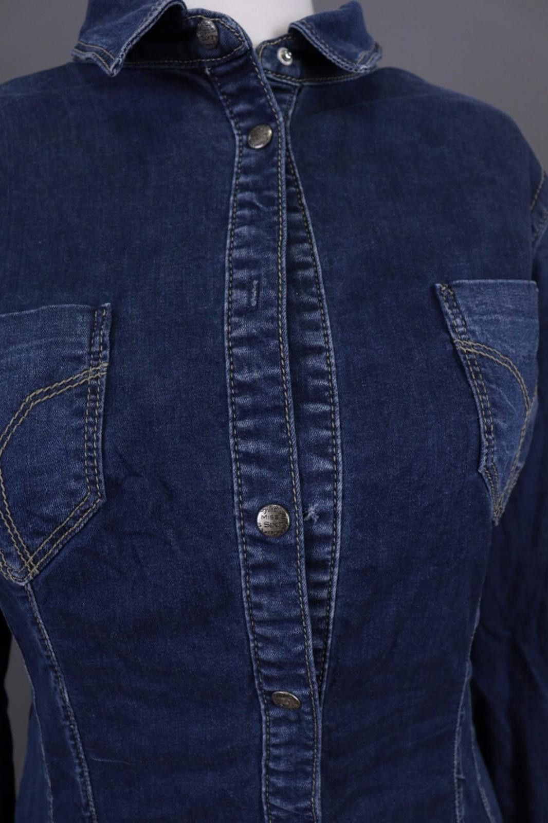 Designer Ladies Miss Sixty Collection Blue Denim Snap Jacket Size S Size S / US 4 / IT 40 - 6 Thumbnail