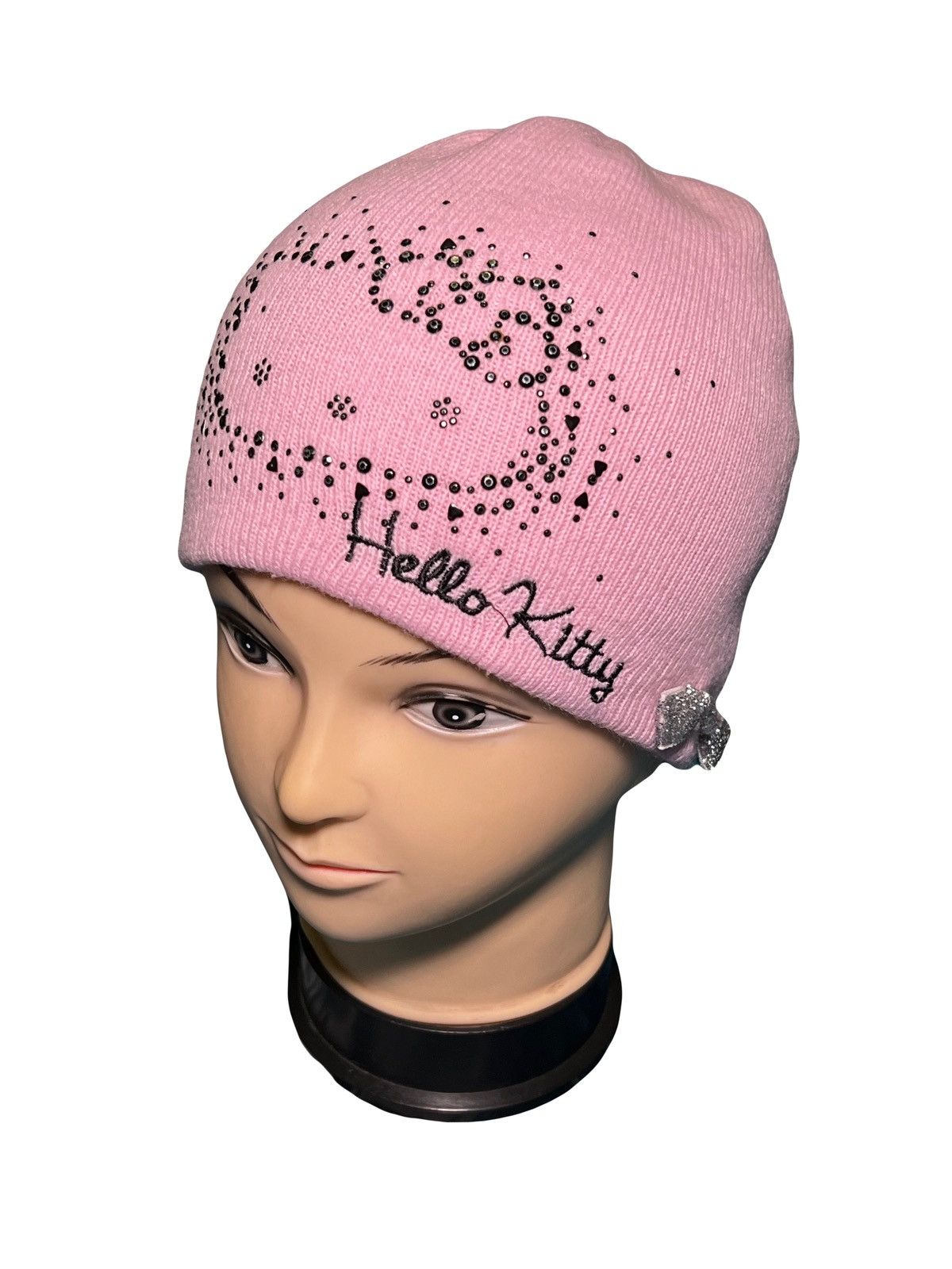 Japanese Brand Y2k Hello Kitty Beanie Hat Hello Bunny Big Logo Size ONE SIZE - 3 Thumbnail