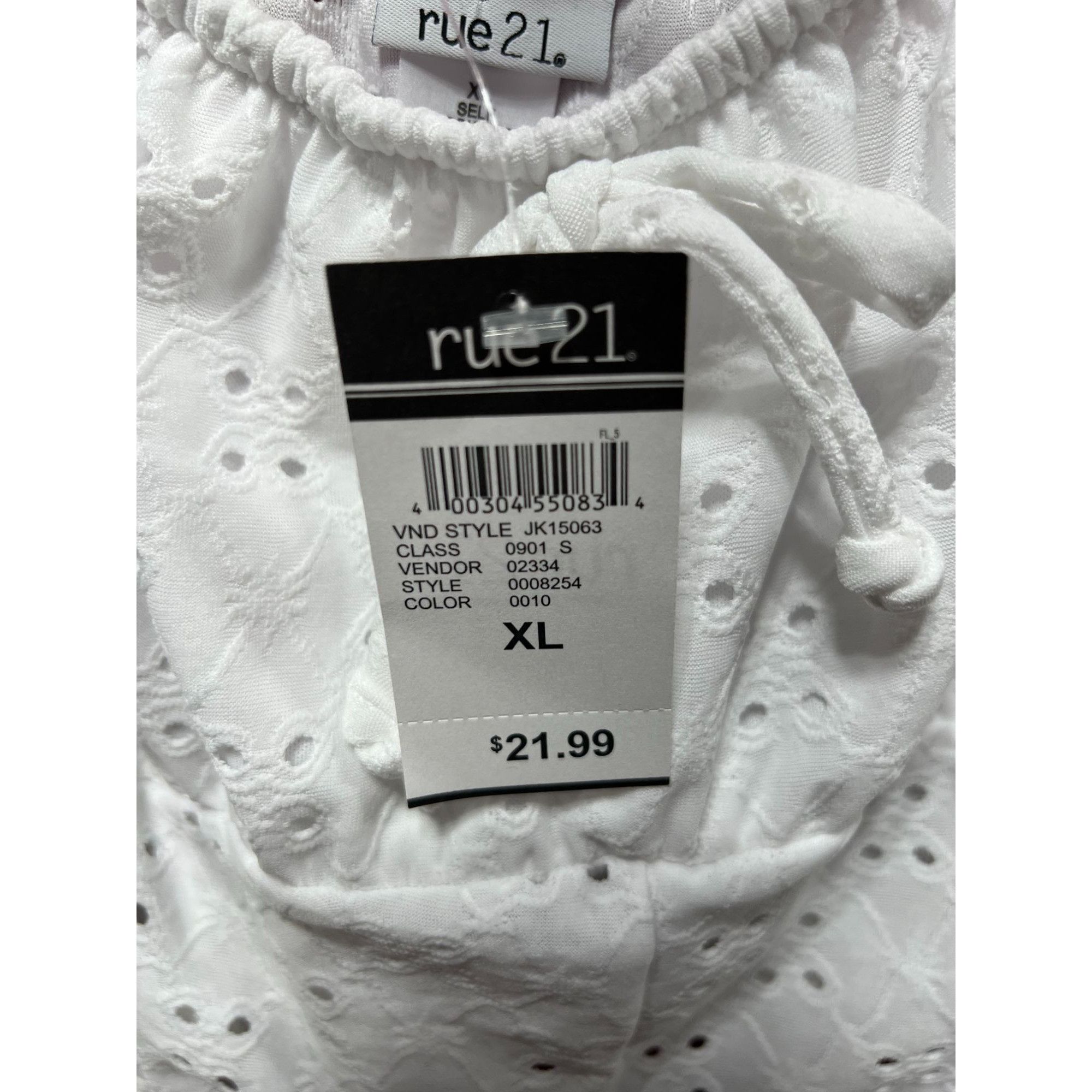rue21 Rue 21 - Women's Tank Top - White - Extra Large Size XL / US 12-14 / IT 48-50 - 7 Thumbnail