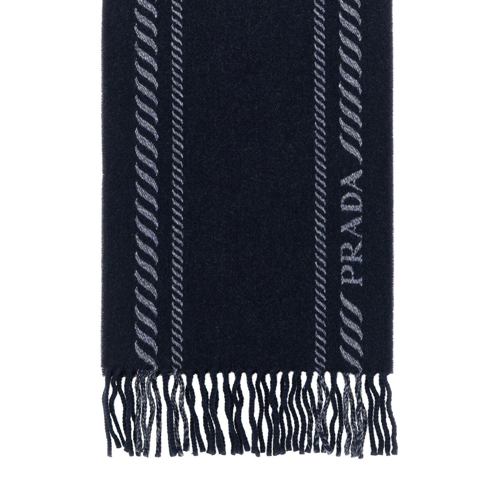 Prada PRADA Blue Wool/Cashmere Scarf New & Authentic Size ONE SIZE - 2 Thumbnail