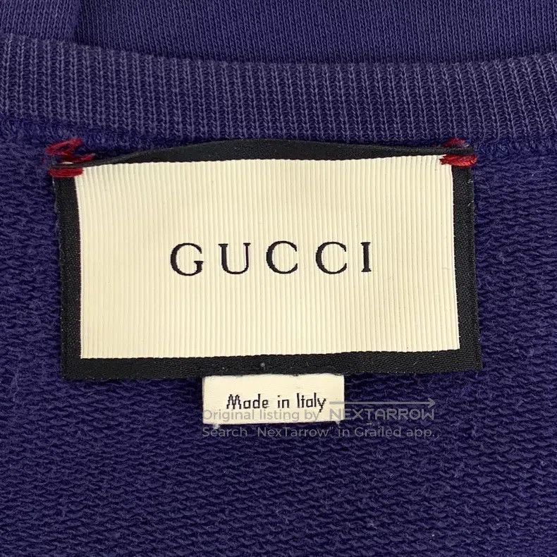 Gucci Gucci Dark blue rabbit embroidered cotton round-neck long- Size US S / EU 44-46 / 1 - 6 Thumbnail