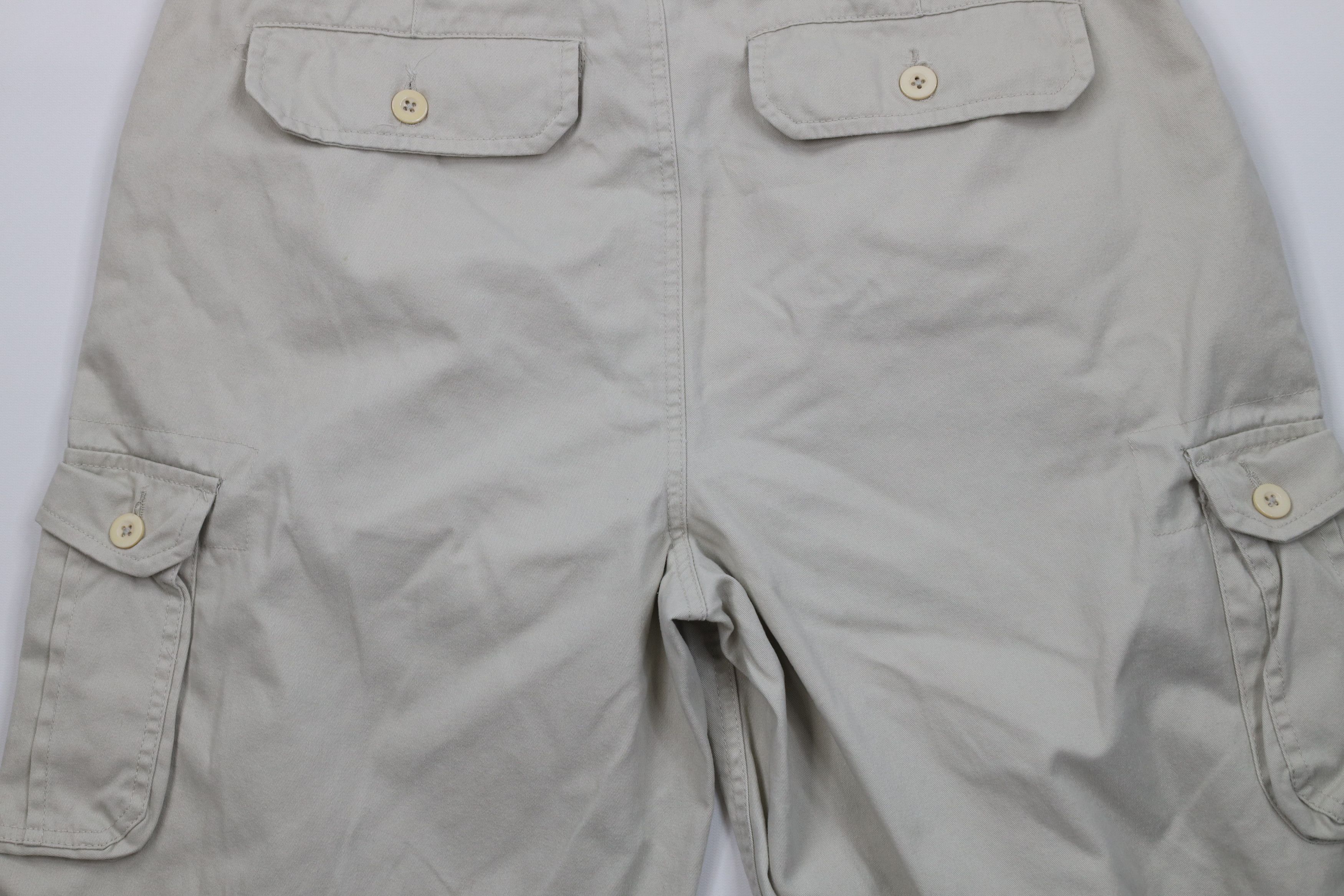 Vintage Vintage 90s Y2K Streetwear Loose Fit Cargo Shorts Beige Size US 36 / EU 52 - 10 Thumbnail