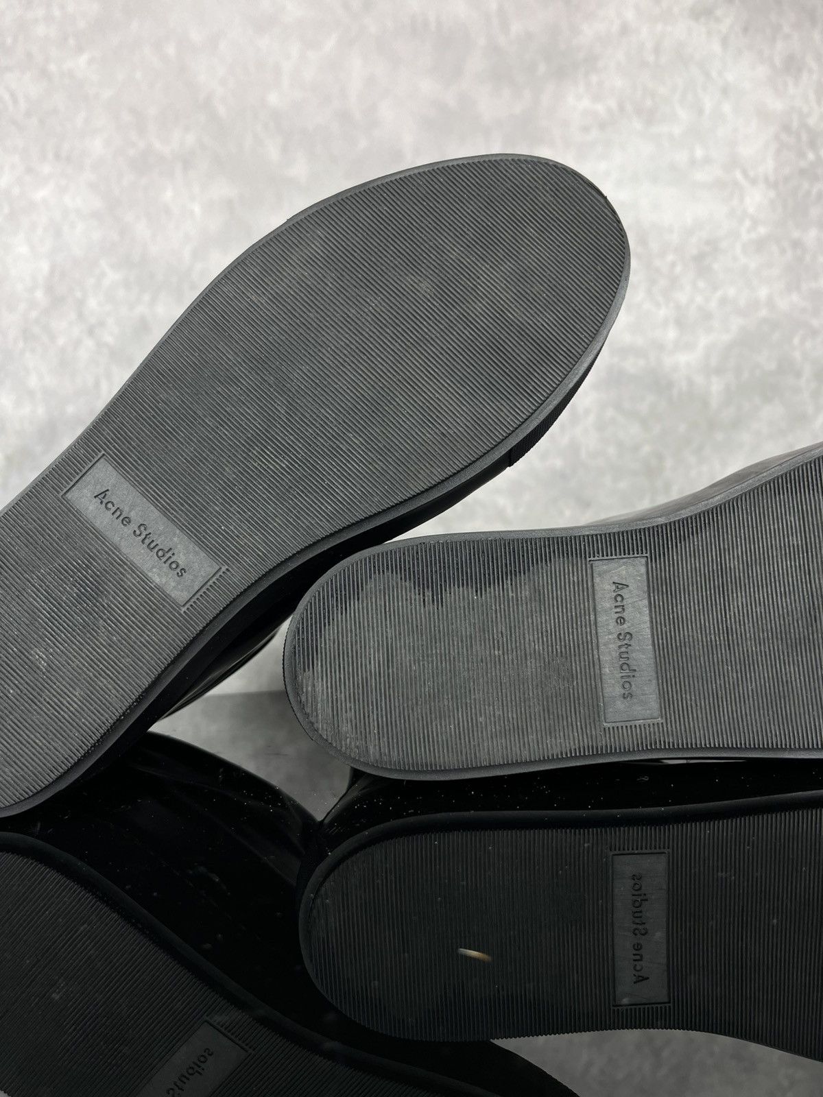 Acne Studios Acne Studios Black Leather Face Patch High-Top Sneakers 41 Size US 8 / EU 41 - 11 Thumbnail