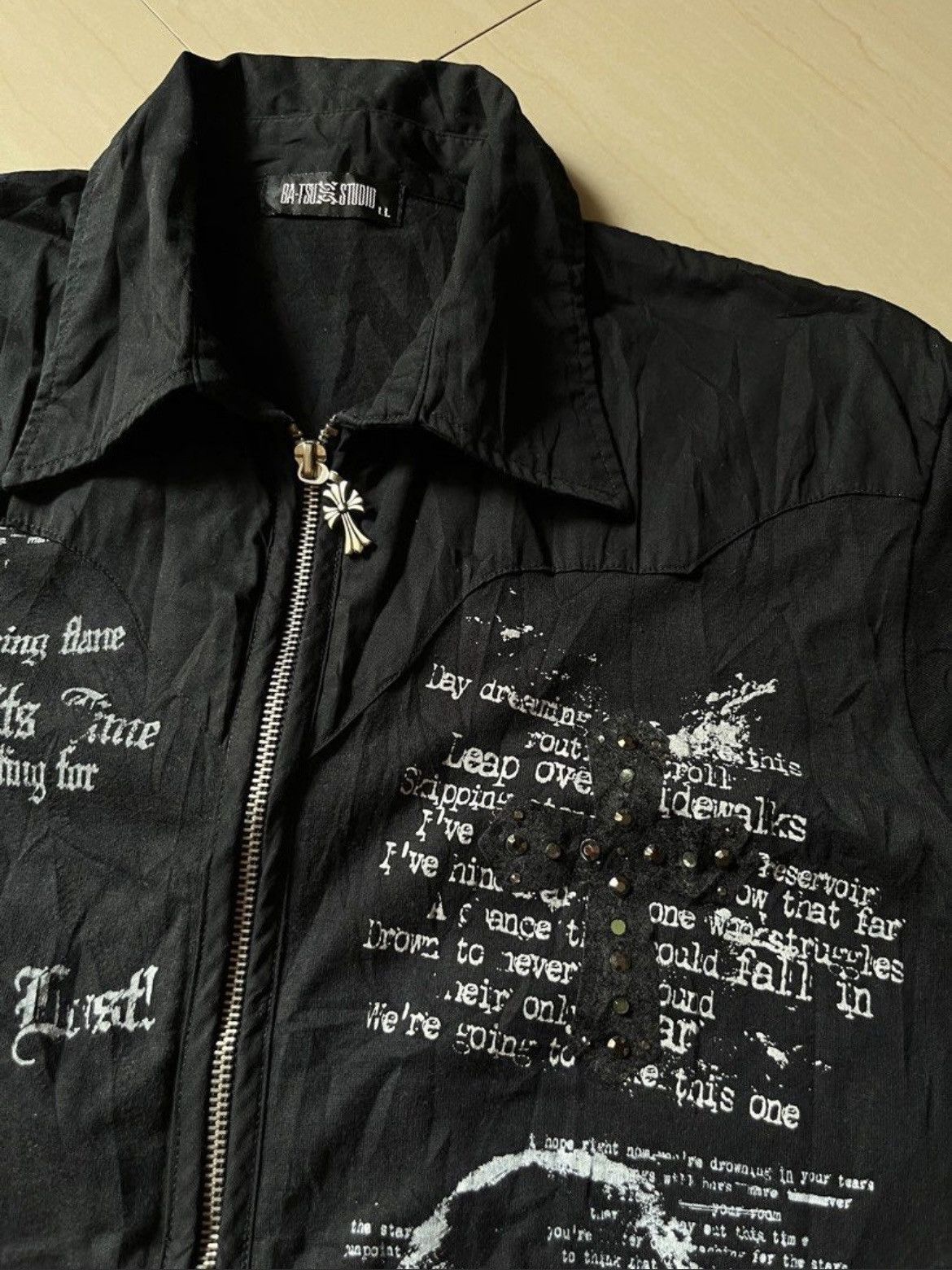 Japanese Brand Batsu studio shirt poem - if six was nine skull Size US L / EU 52-54 / 3 - 5 Thumbnail