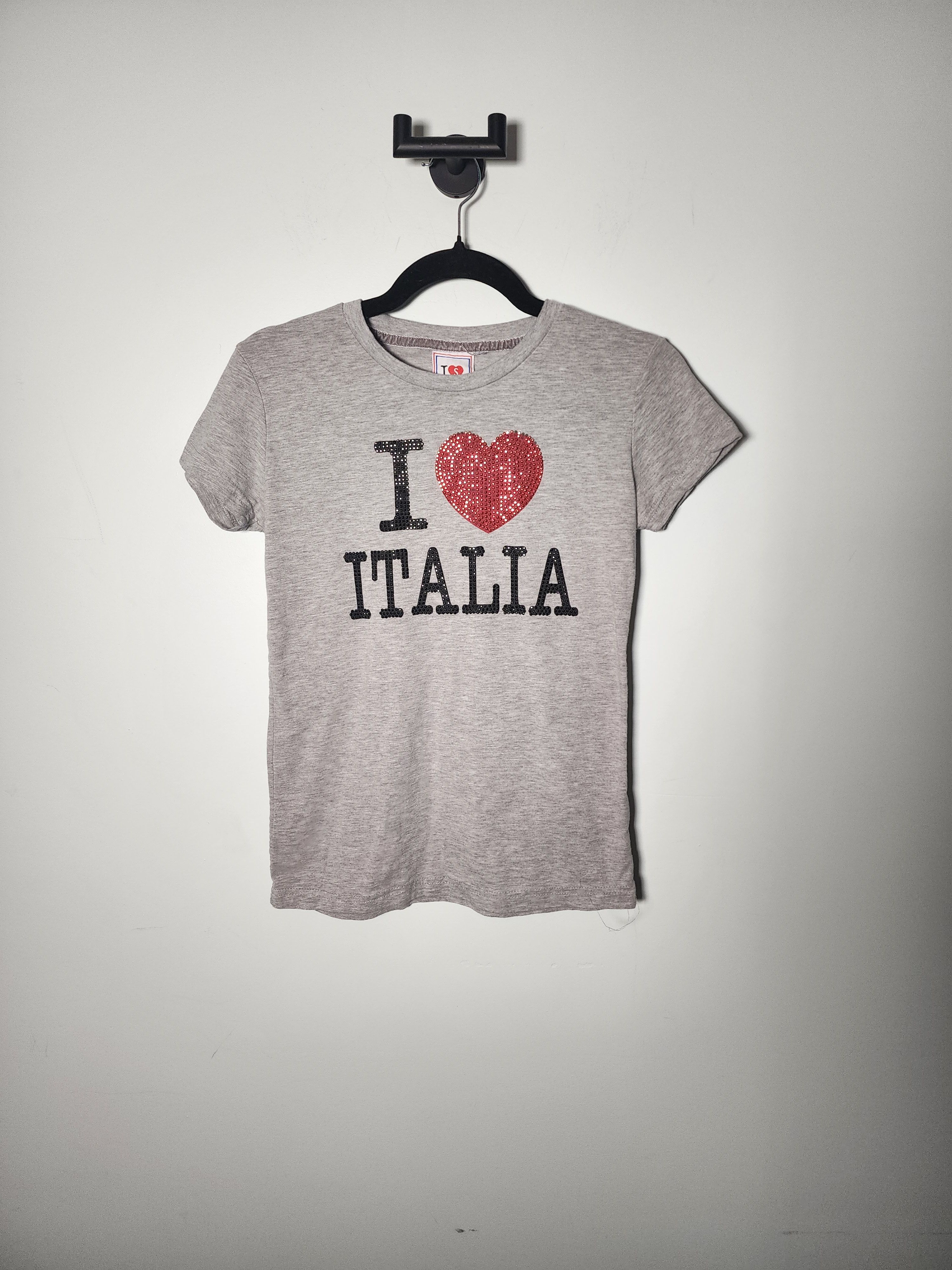 I Love NY I Love Italia Cute Rhinestone Shirt Women's Size US S / EU 44-46 / 1 - 4 Thumbnail