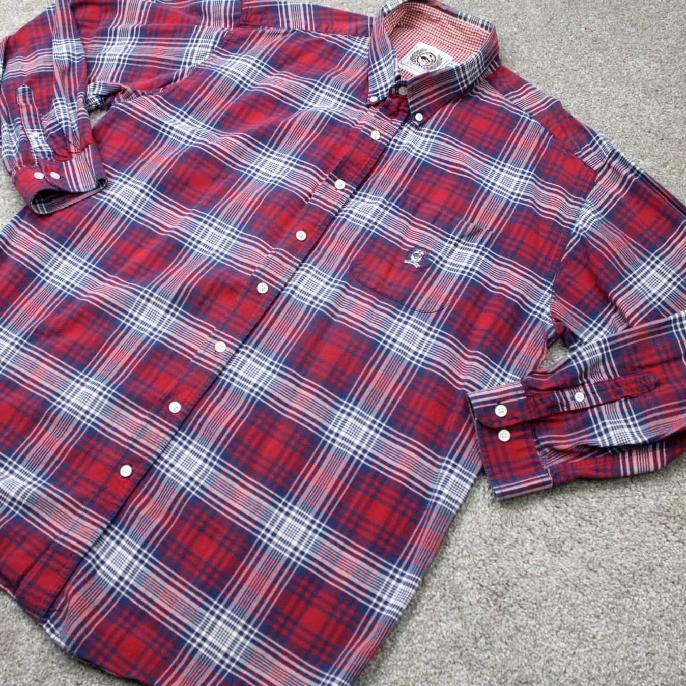 Vintage Cinch Shirt Mens 2XL Red/Blue Plaid Button-Up Western Cotton L/S Casual Shirt Mens 2XL XXL Red Blue Plaid Cinch Western Shirt Size US XXL / EU 58 / 5 - 3 Thumbnail