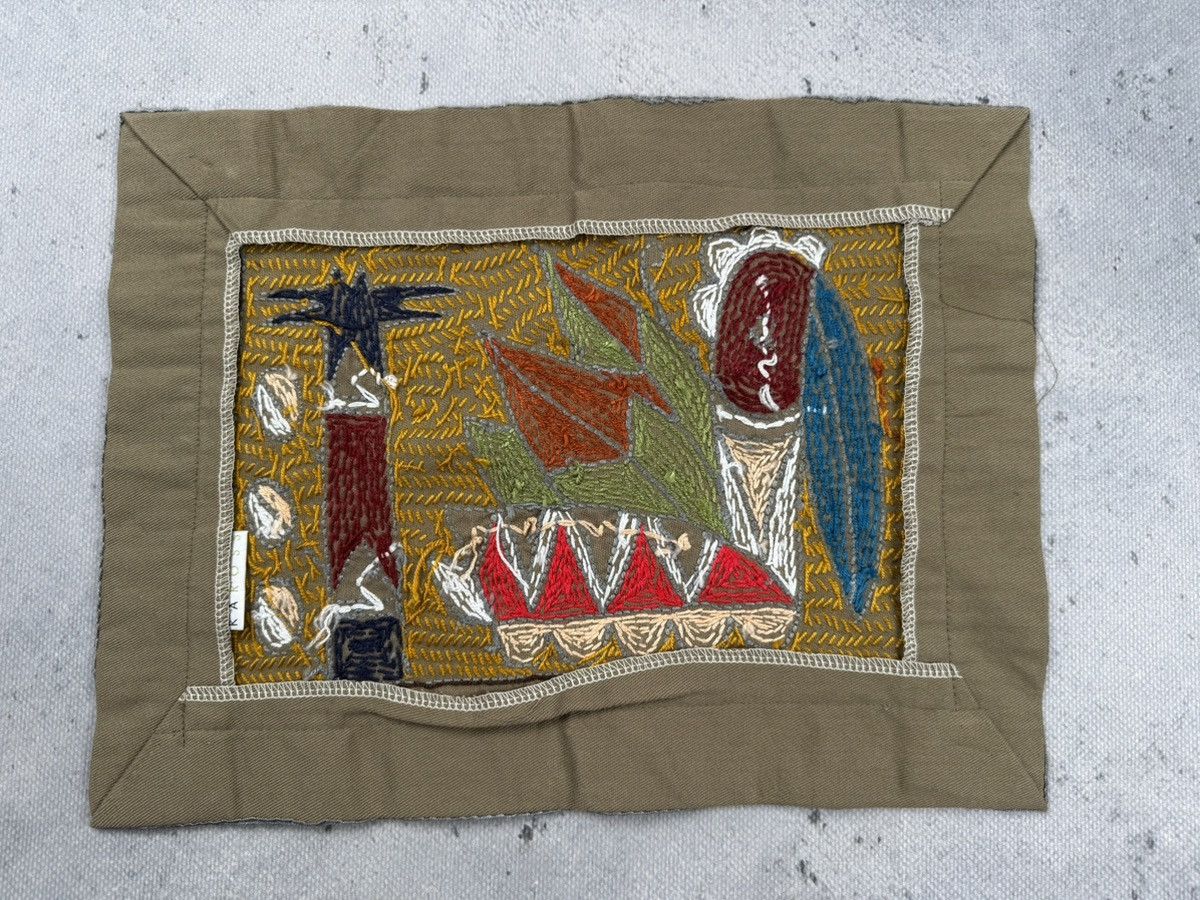 Vintage Kaross Handmade Embroidered Textile Wall Art African Folk Size ONE SIZE - 7 Thumbnail