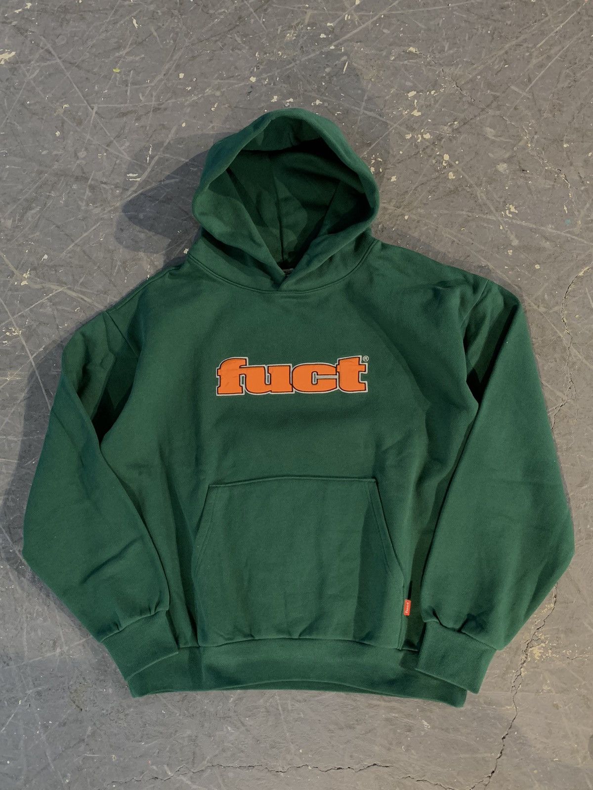 Army green FUCT hoodie shops large