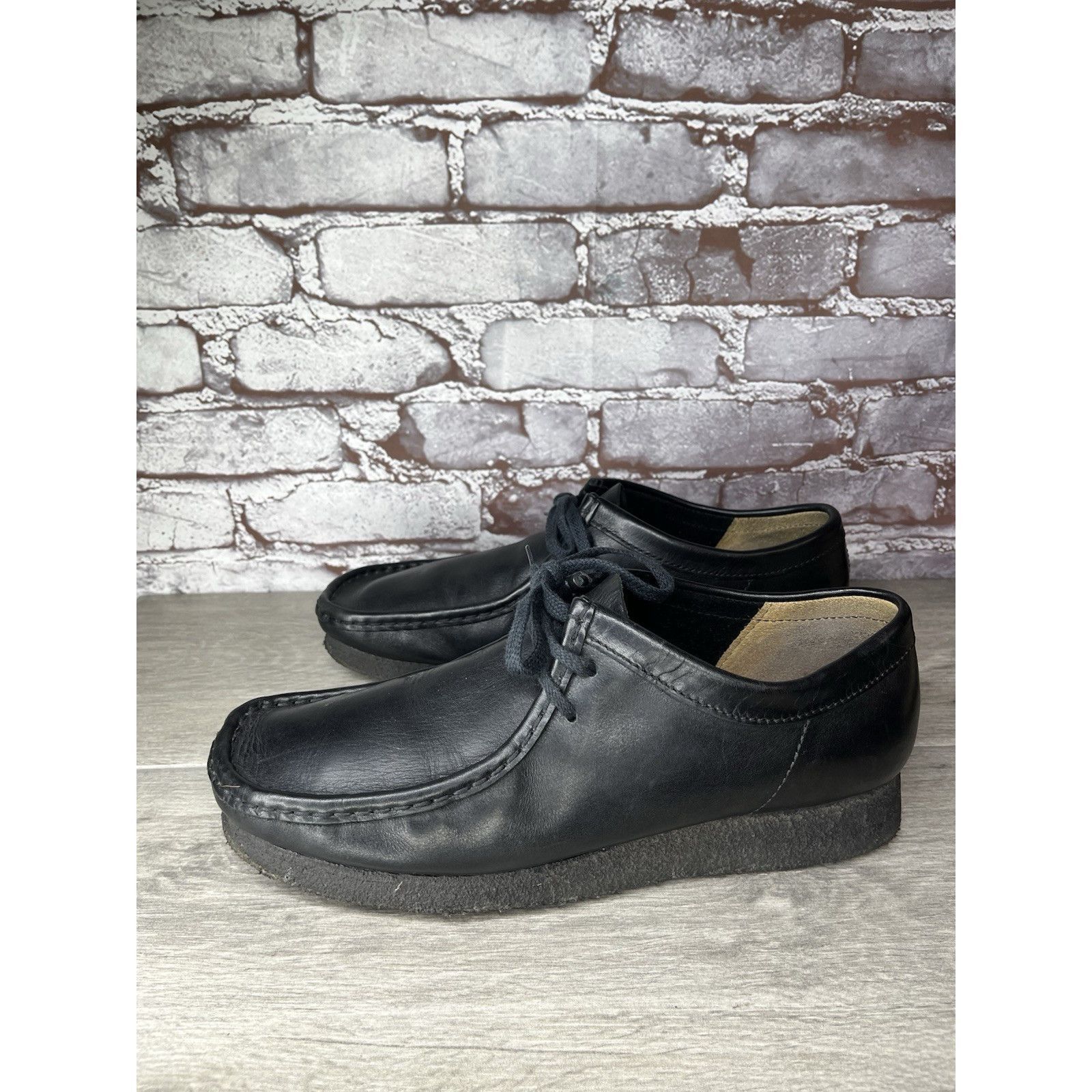 Clarks Clarks Wallabees Black Leather Moccasins Chukka Boots Shoes Size US 11 / EU 44 - 18 Thumbnail