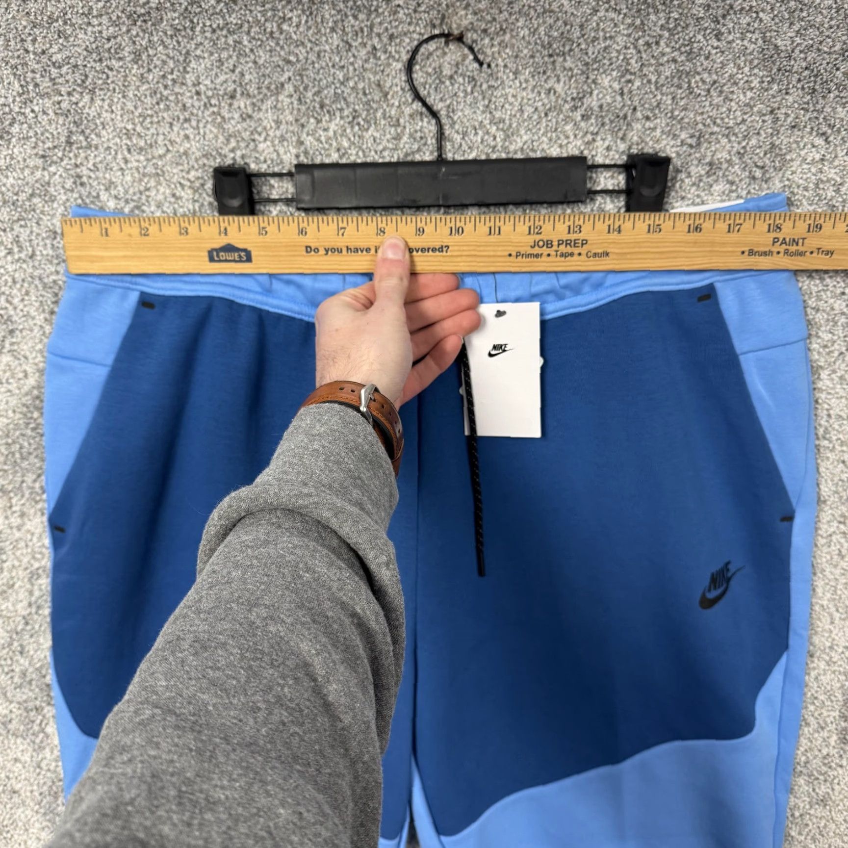 Nike Nike Sweatpants Jogger Pants Colorblock 2XL Blue Tech Fleece Mens Slim Fit Cuffed Size US 39 - 2 Thumbnail
