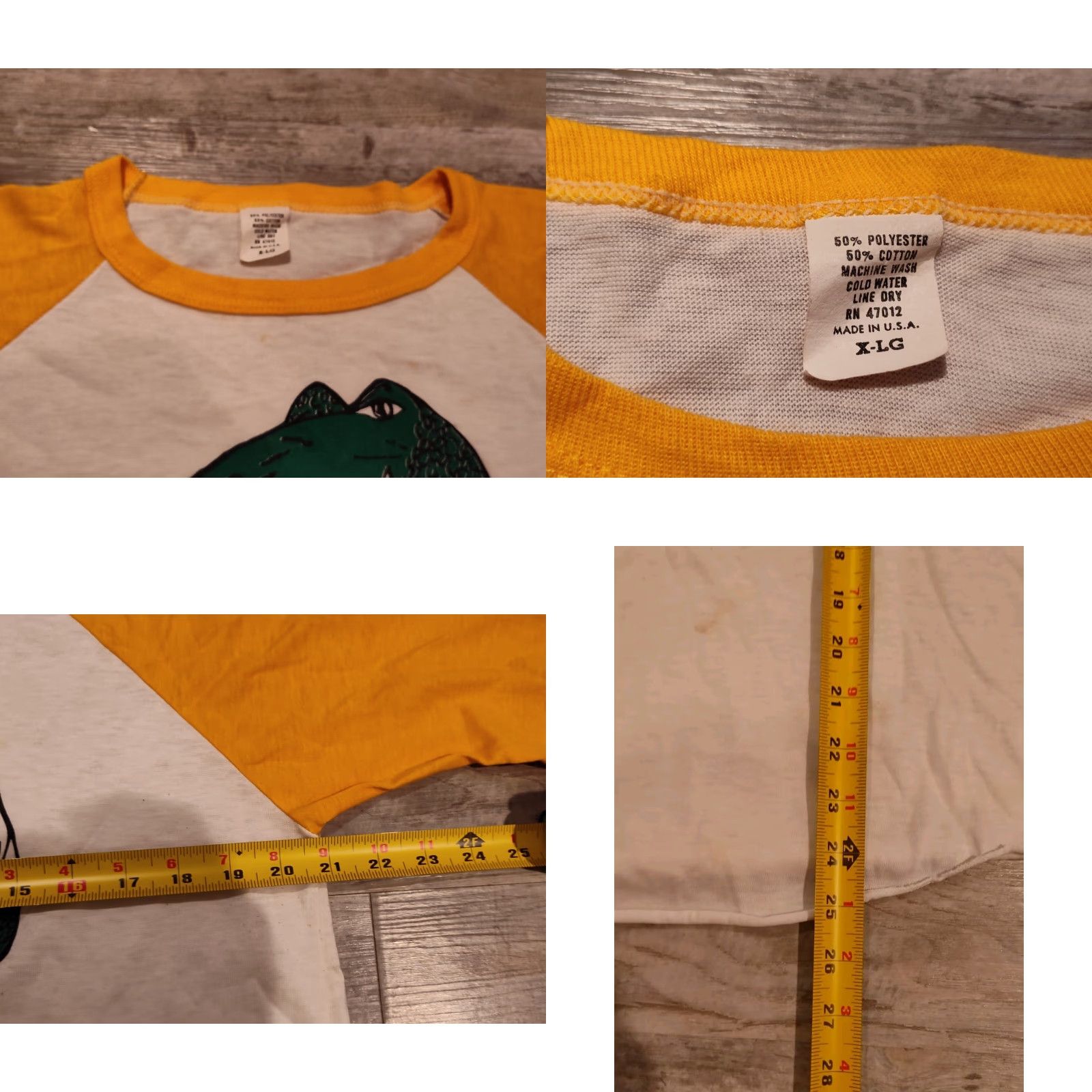 Industrie Vtg 80's Yanz Industries Oakland University Raglan Tee Shirt USA Made Alligator Size US XL / EU 56 / 4 - 8 Thumbnail
