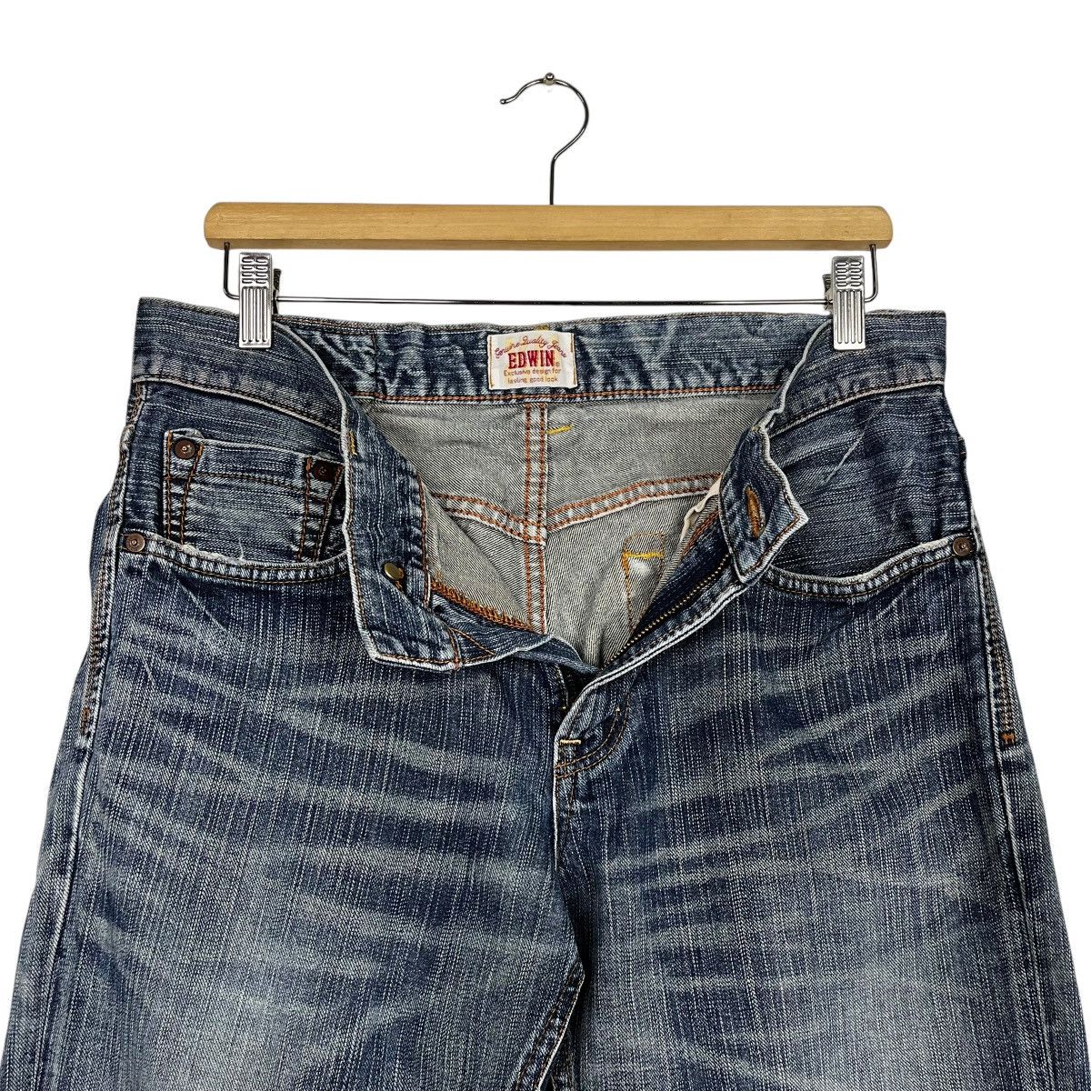 Japanese Brand Vintage Edwin Faded Denim Jeans Size 32" / US 10 / IT 46 - 15 Thumbnail